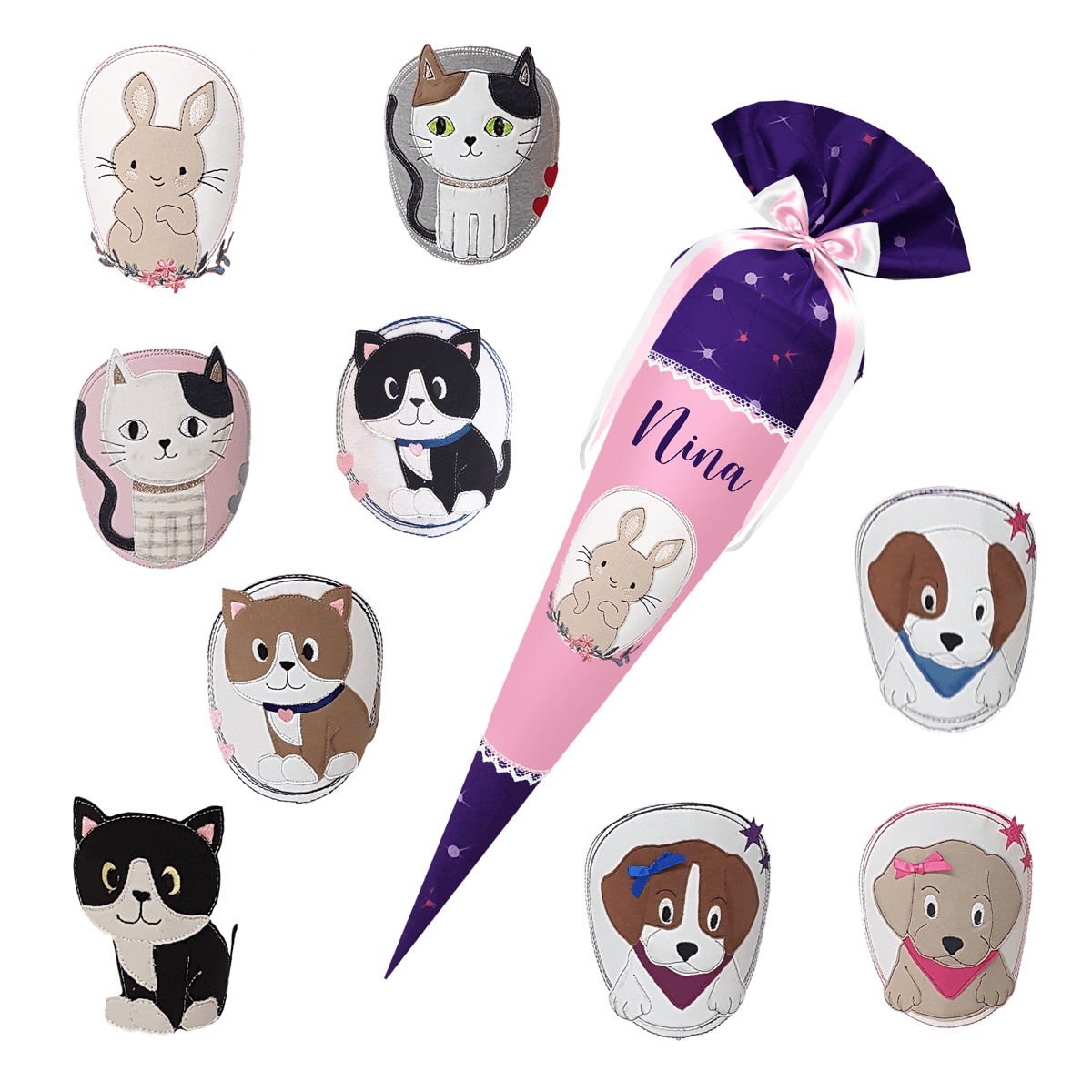 Schultüte passend zum StepbyStep- Dreamy Pegasus Shadow- Unterwasser - Seepferdchen-Robben-Delfin-Schiff-Muschel – Bild 3