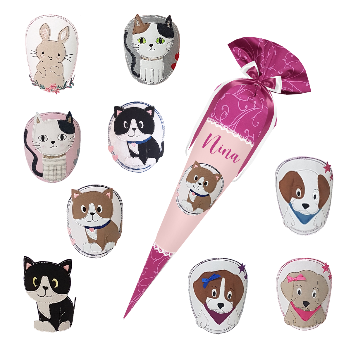 Schultüte passend zum Step by Step - Blütenpegasus - Dino -Triceratops - T-Rex - Langhalsdino – Bild 10