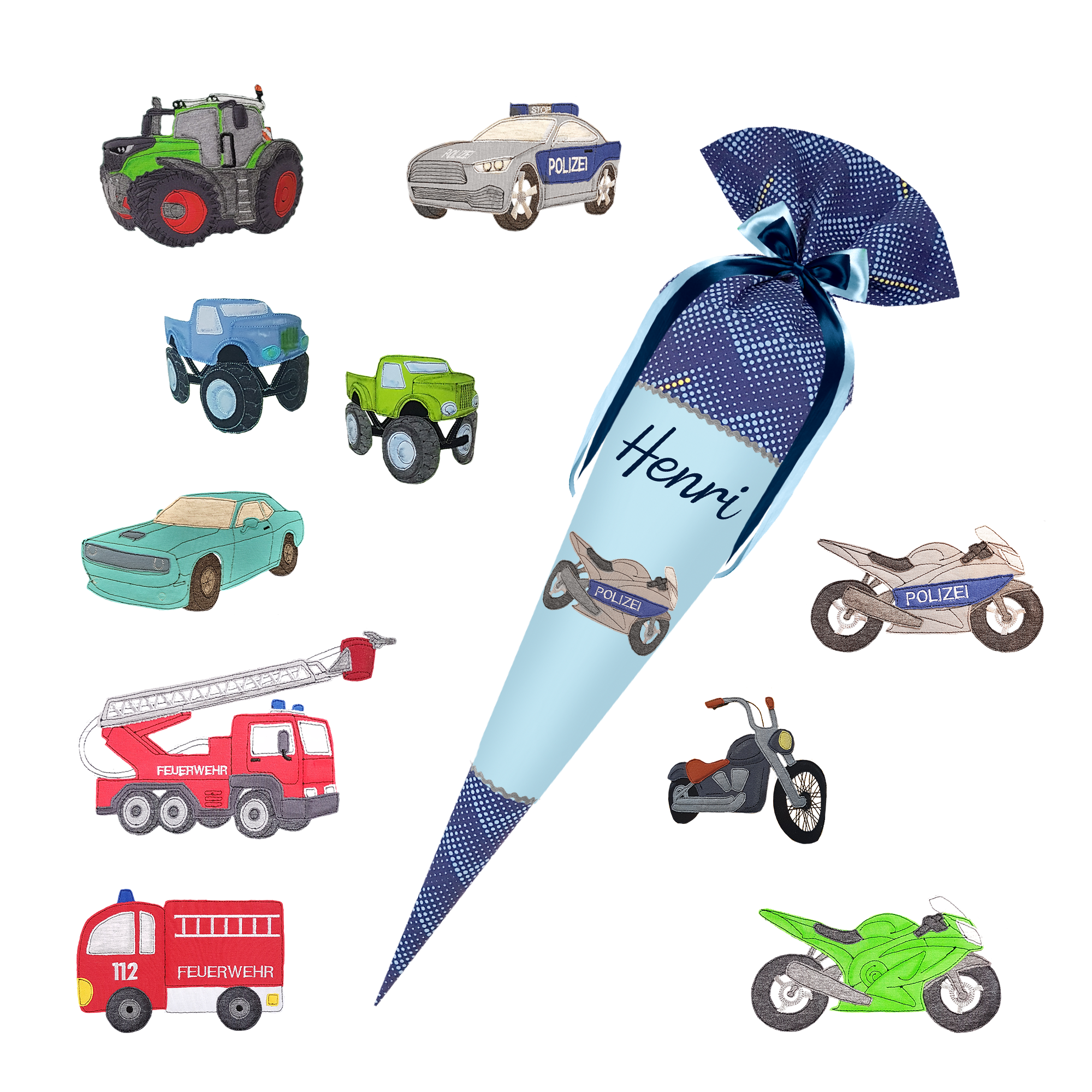 Schultüte passend zum Step by Step - Hero Tom - Dino -Triceratops - T-Rex - Langhalsdino – Bild 12