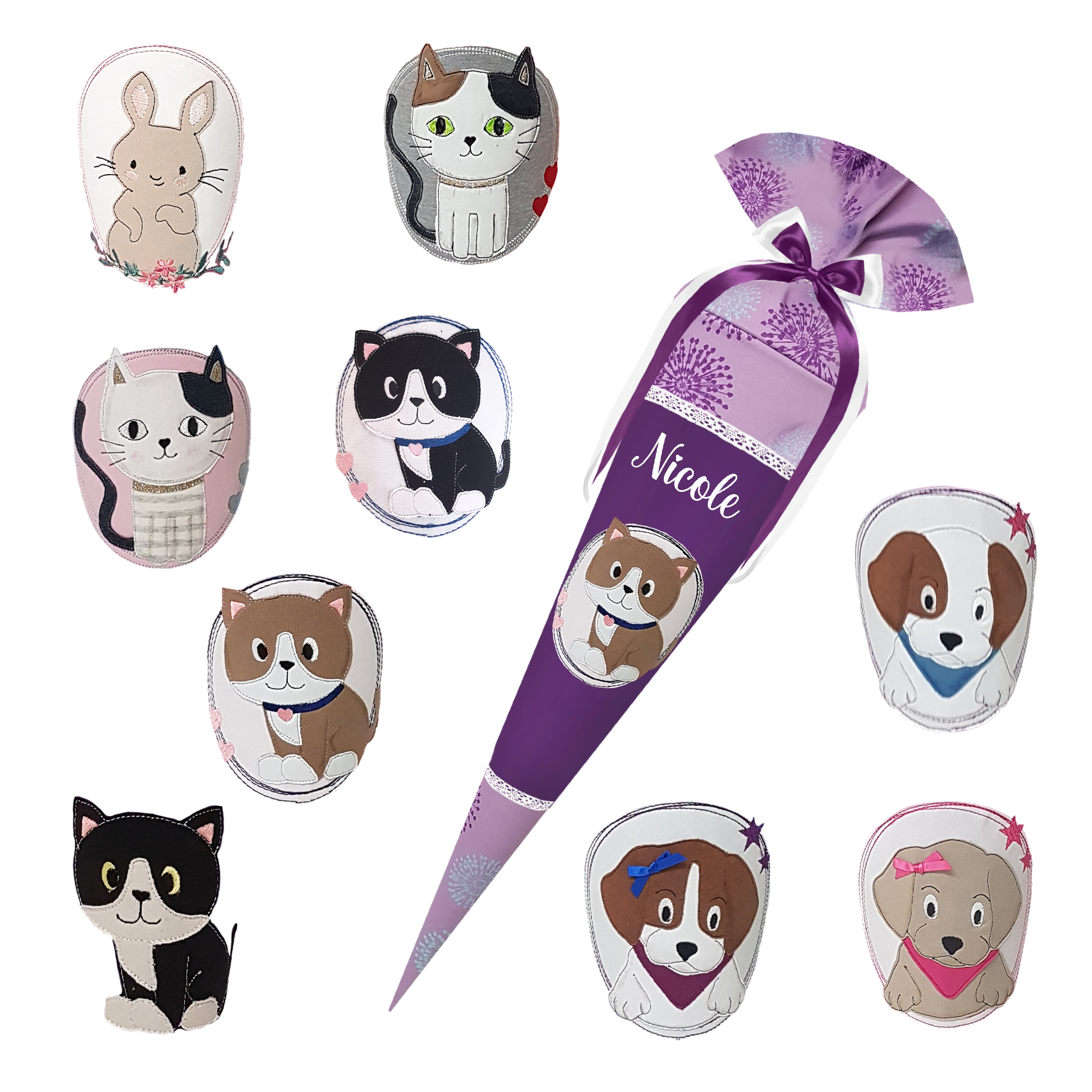 Schultüte passend zum Ergobag - Schlittenzaubär– Meerjungfrau – Bild 11