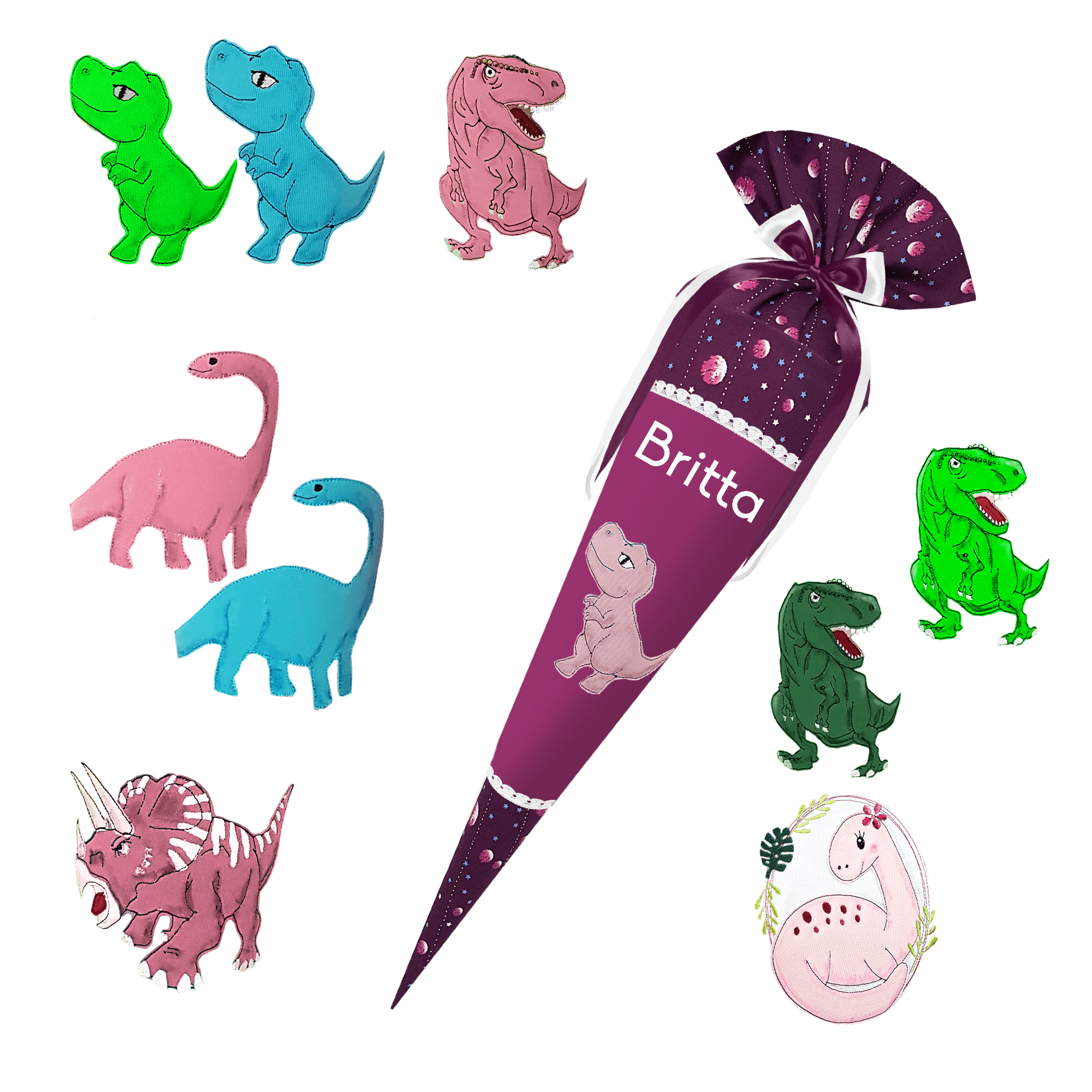 Schultüte passend zum Step by Step - Dreamy Unicorn- Schwan_Libelle_Flamingo_Reh etc. – Bild 12