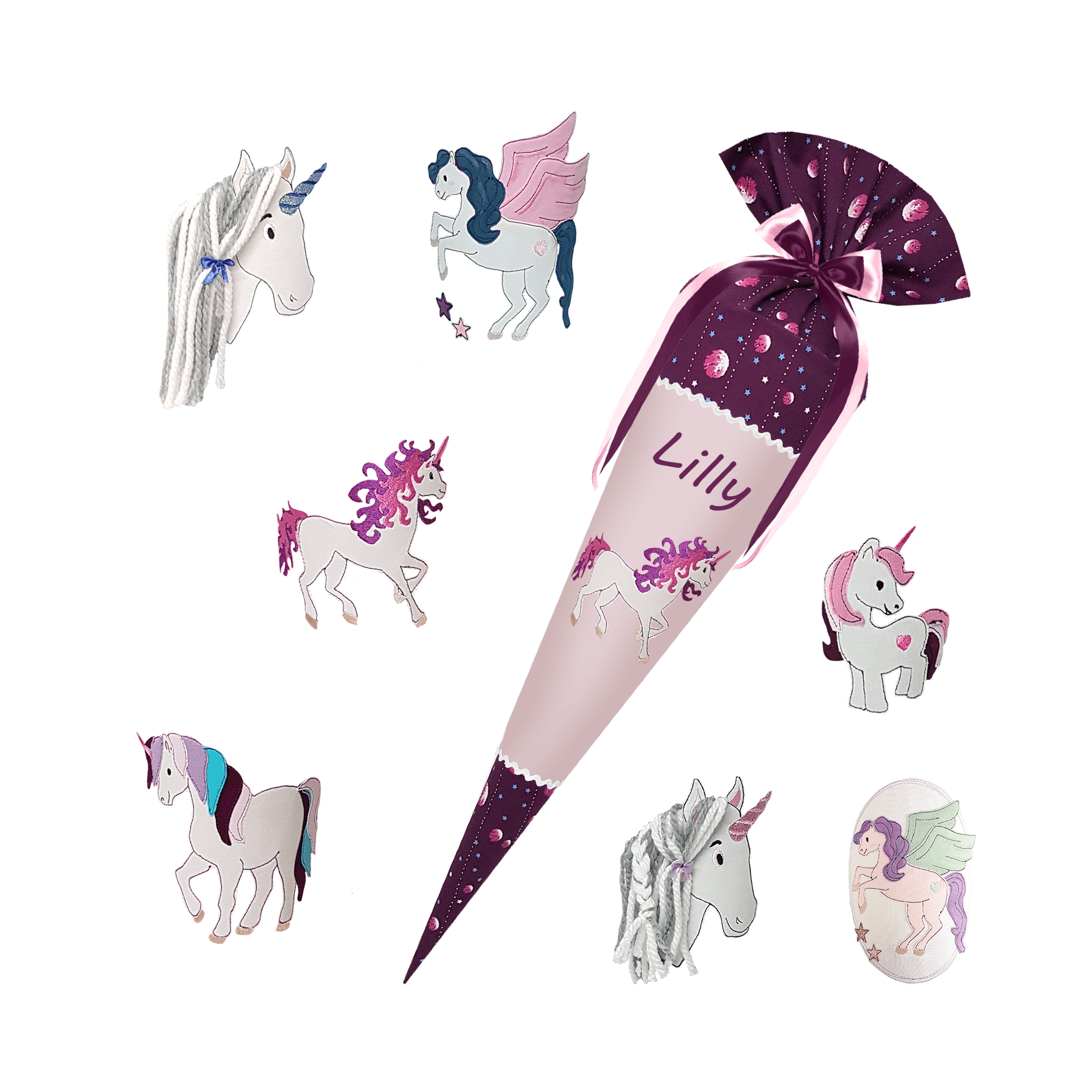 Schultüte passend zum Step by Step - Dreamy Unicorn- Schwan_Libelle_Flamingo_Reh etc. – Bild 11