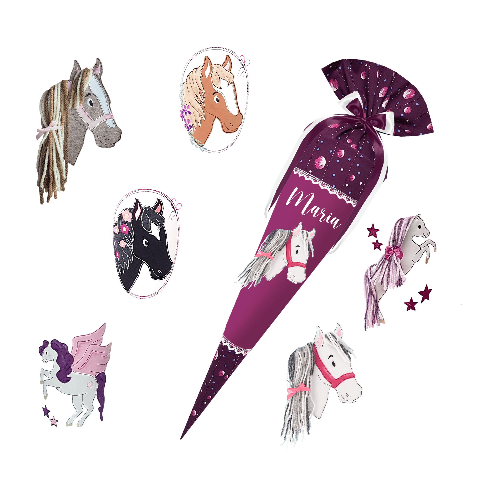 Schultüte passend zum Step by Step - Dreamy Unicorn- Schwan_Libelle_Flamingo_Reh etc. – Bild 8