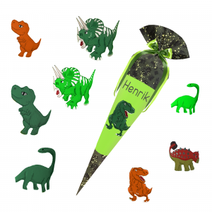 Schultüte passend zum Ergobag - Mähdreschbär - Dino -Triceratops - T-Rex - Langhalsdino