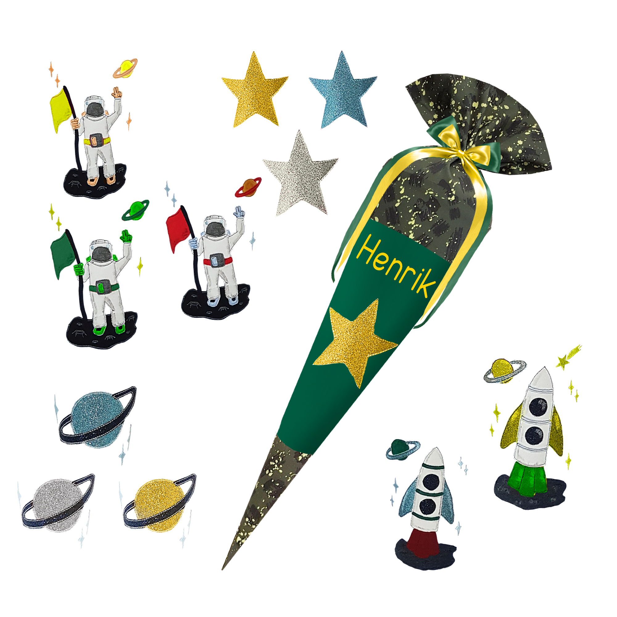 Schultüte passend zum Ergobag - Mähdreschbär - Ninja – Bild 13