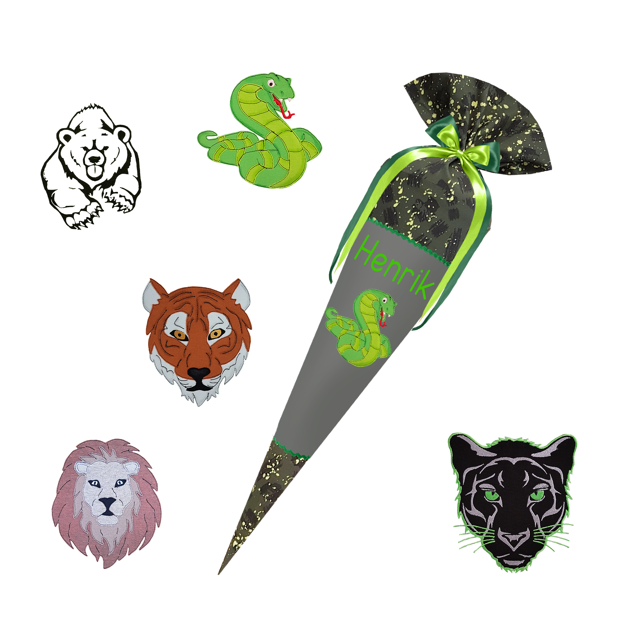 Schultüte passend zum Ergobag - Mähdreschbär - Ninja – Bild 12