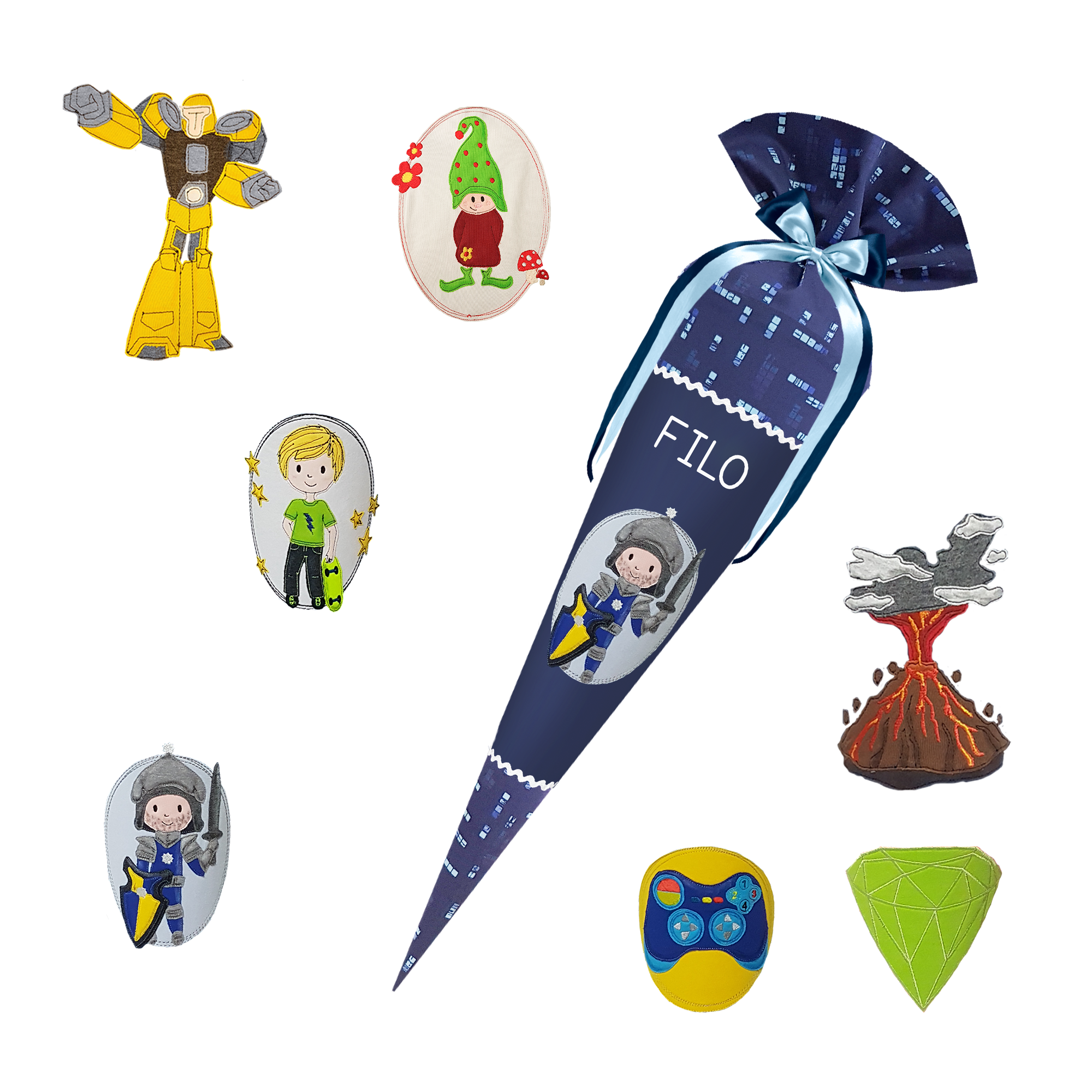 Schultüte passend zum Ergobag - Tiefseetauchbär - Ninja – Bild 8