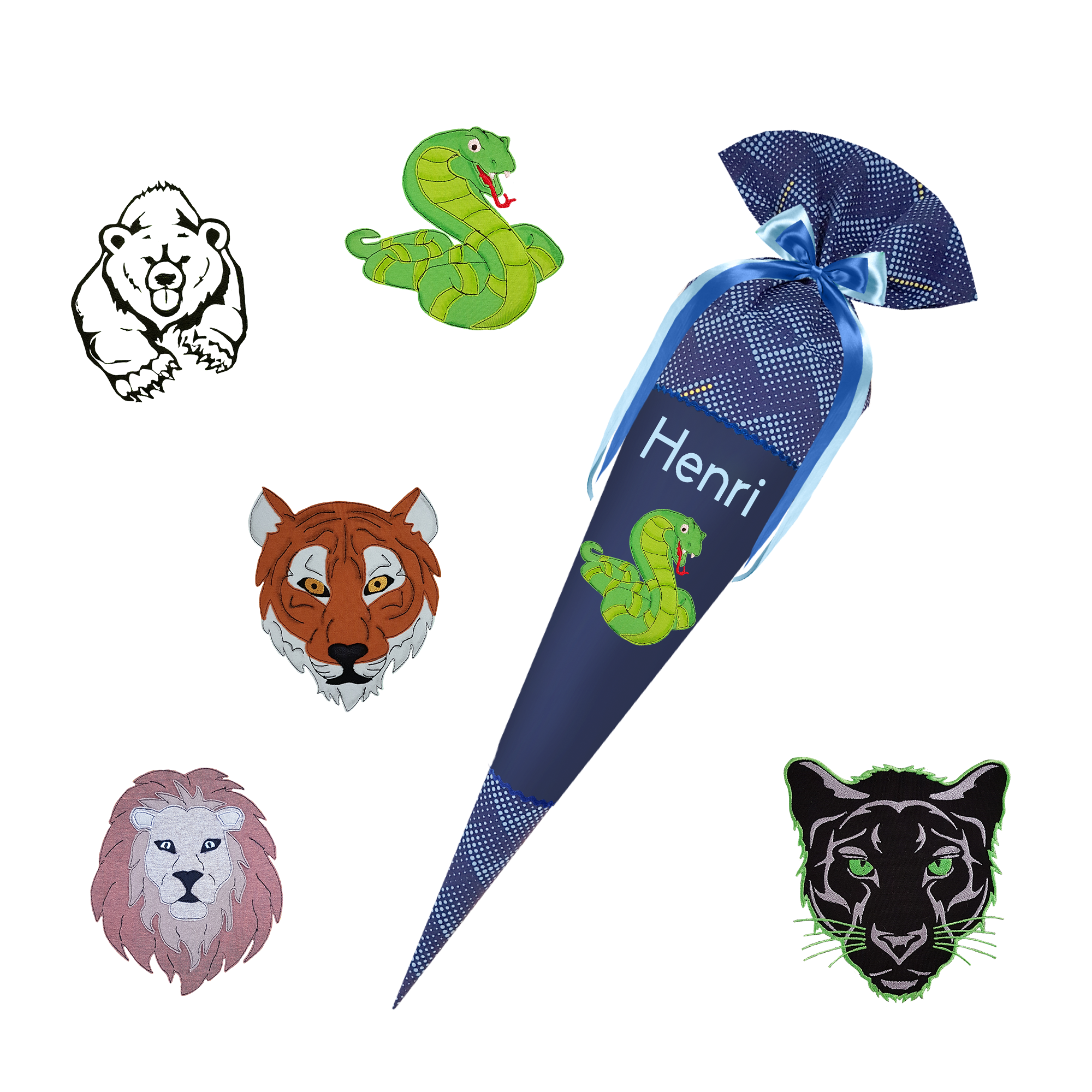 Schultüte passend zum Step by Step - Hero Tom - Dino -Triceratops - T-Rex - Langhalsdino – Bild 8