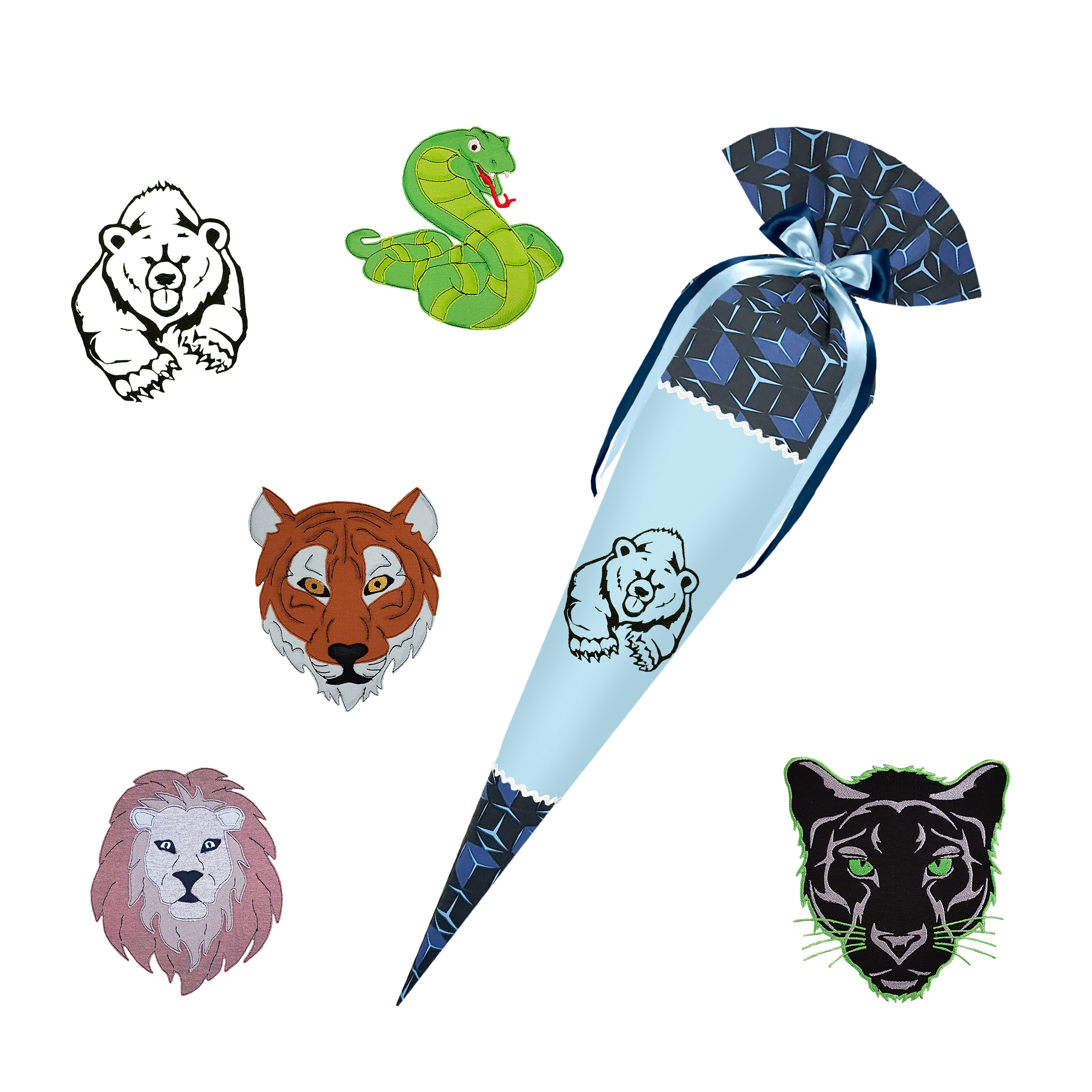 Schultüte passend zum Step by Step - Tiger Night Kimba - Shark Dexter - Ninja – Bild 13