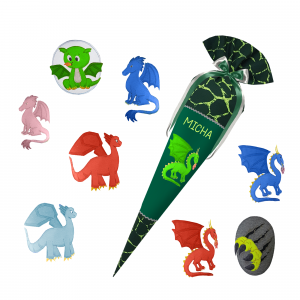 Schultüte passend zum Step by Step - Dino Tres Dino Life  - Drache - Feuerspuckend