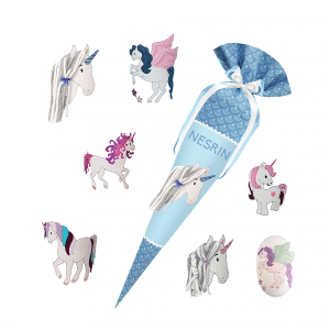 Schultüte passend zum StepbyStep- Dolphin Pippa – Einhorn 3D Mähne,Wollmähne_Pegasus