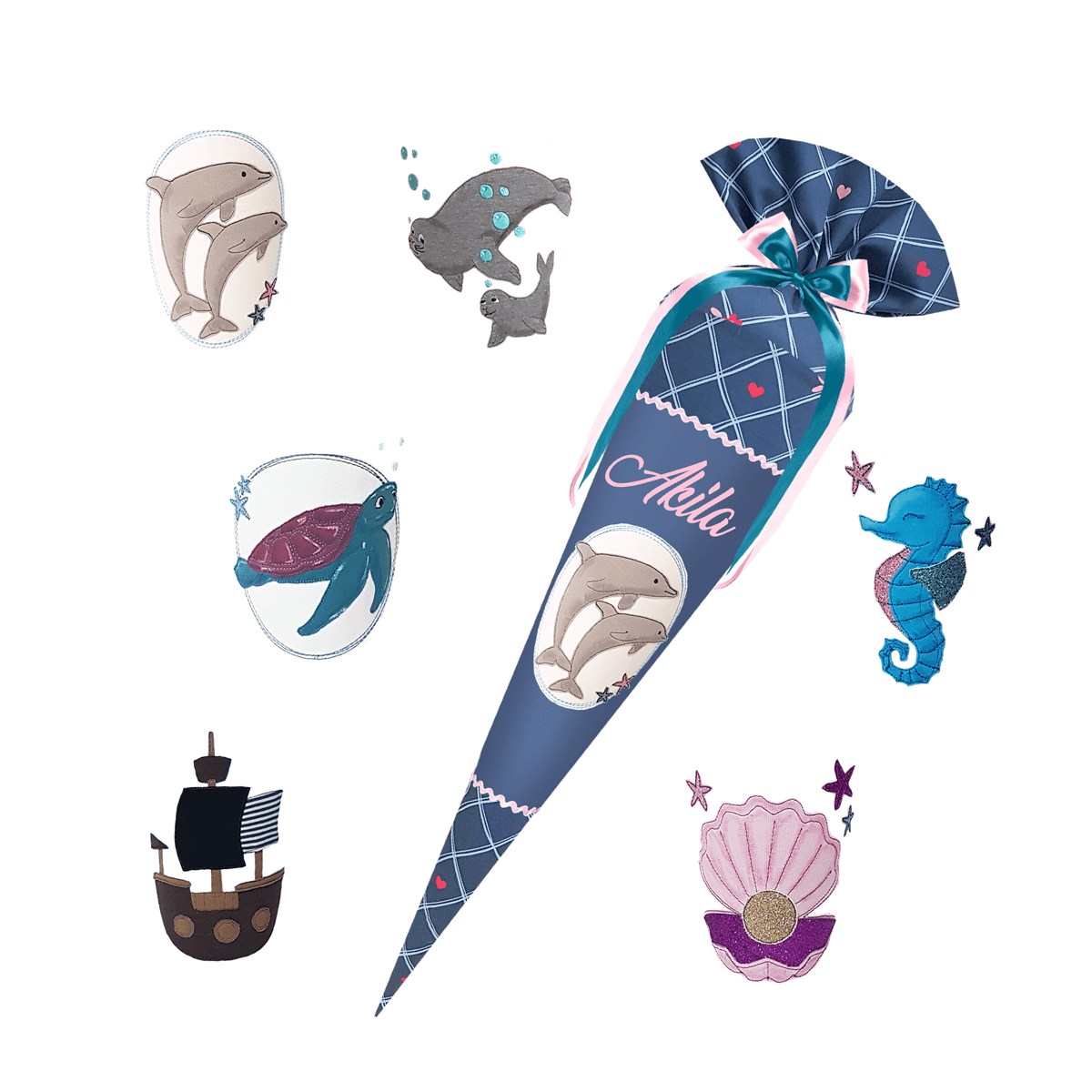 Schultüte passend zum StepbyStep- Horse Lima – Weltall - Rakete - Astronaut - Sterne - Planet – Bild 3