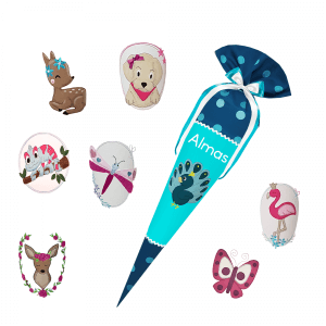 Schultüte passend zum StepbyStep- Tropical Chamelion- Schwan_Libelle_Flamingo_Reh etc.