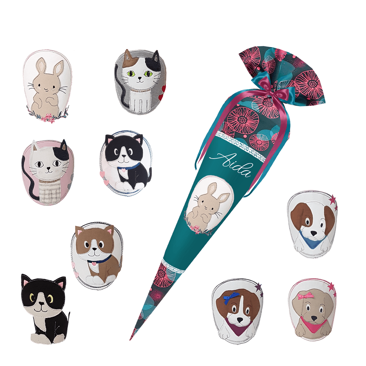 Schultüte passend zum Ergobag - Korallbär – Dino -Triceratops - T-Rex - Langhalsdino – Bild 9