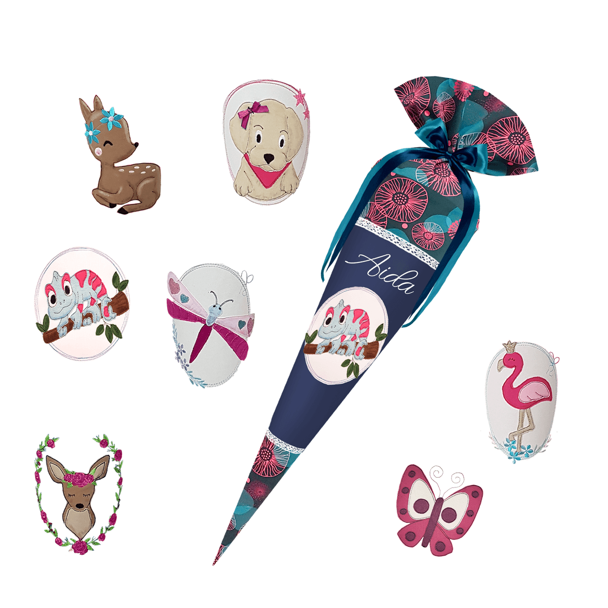 Schultüte passend zum Ergobag - Korallbär – Dino -Triceratops - T-Rex - Langhalsdino – Bild 6