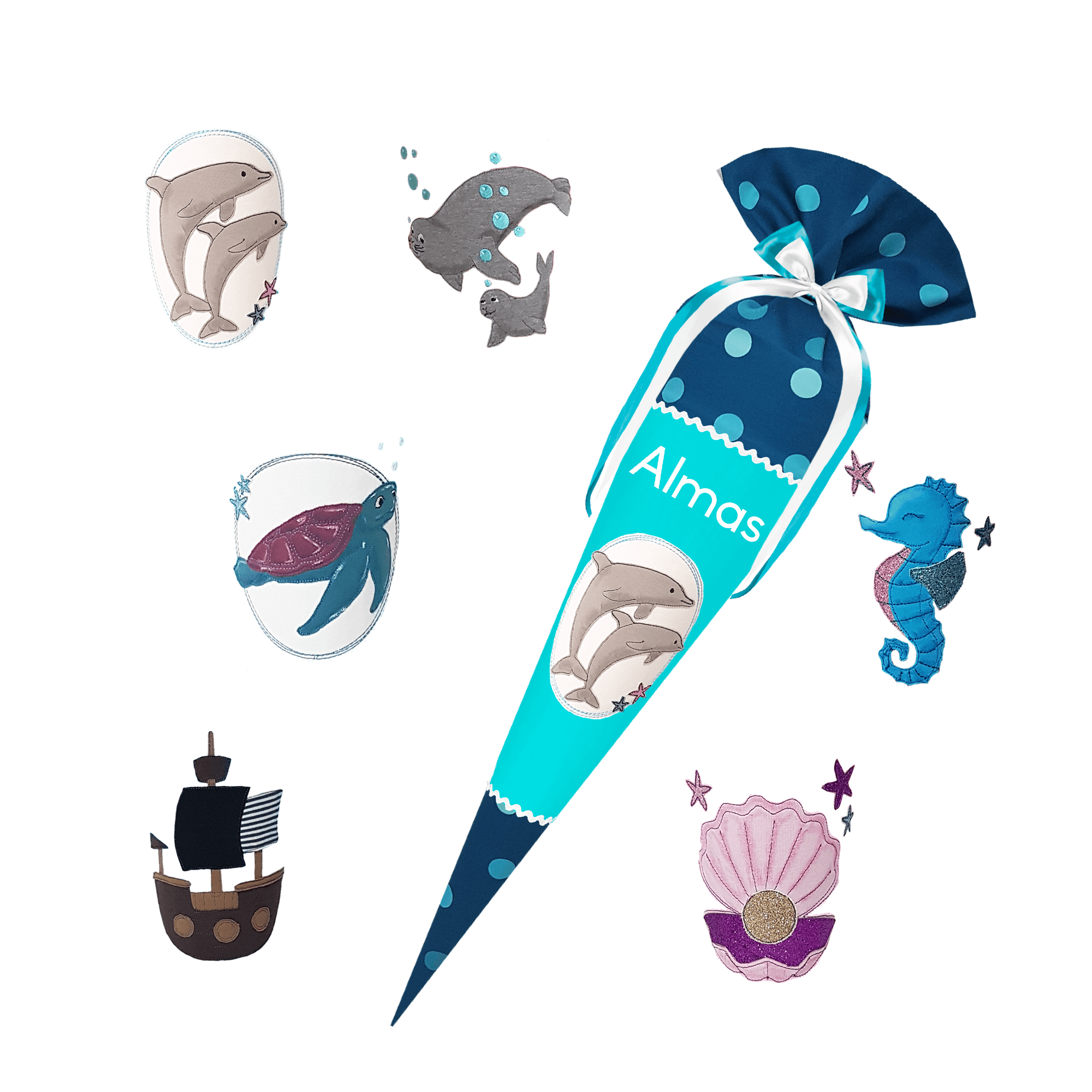 Schultüte passend zum StepbyStep- Tropical Chamelion- Schwan_Libelle_Flamingo_Reh etc. – Bild 9