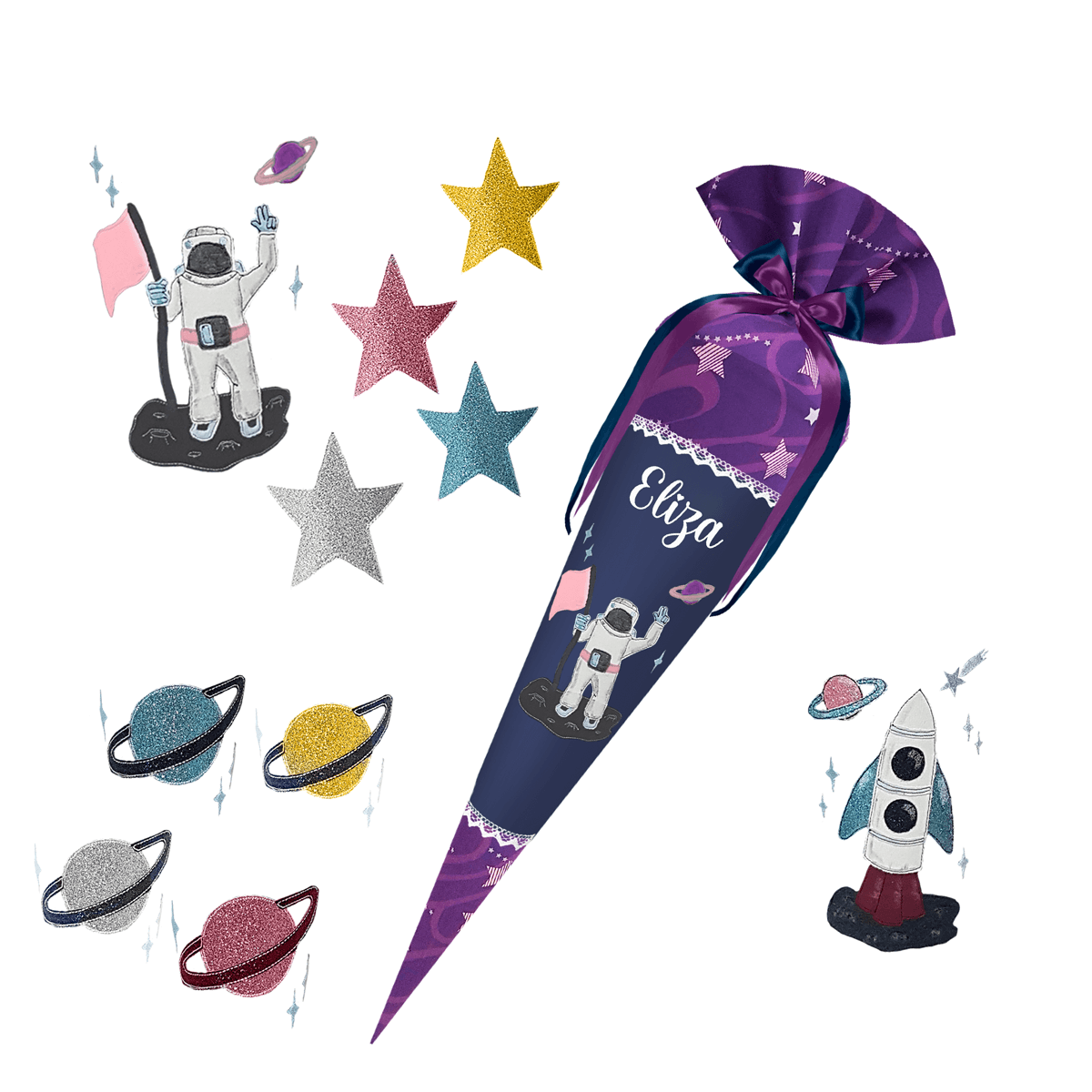 Schultüte passend zum StepbyStep- Pegasus Night Nuala – Pferd 3D Mähne,Wollmähne_Pegasus – Bild 6