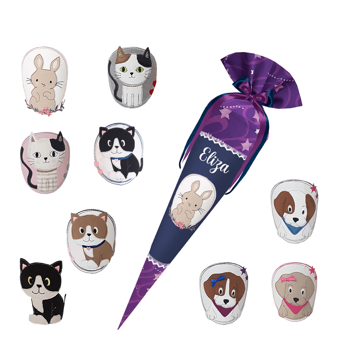 Schultüte passend zum StepbyStep- Pegasus Night Nuala – Pferd 3D Mähne,Wollmähne_Pegasus – Bild 3