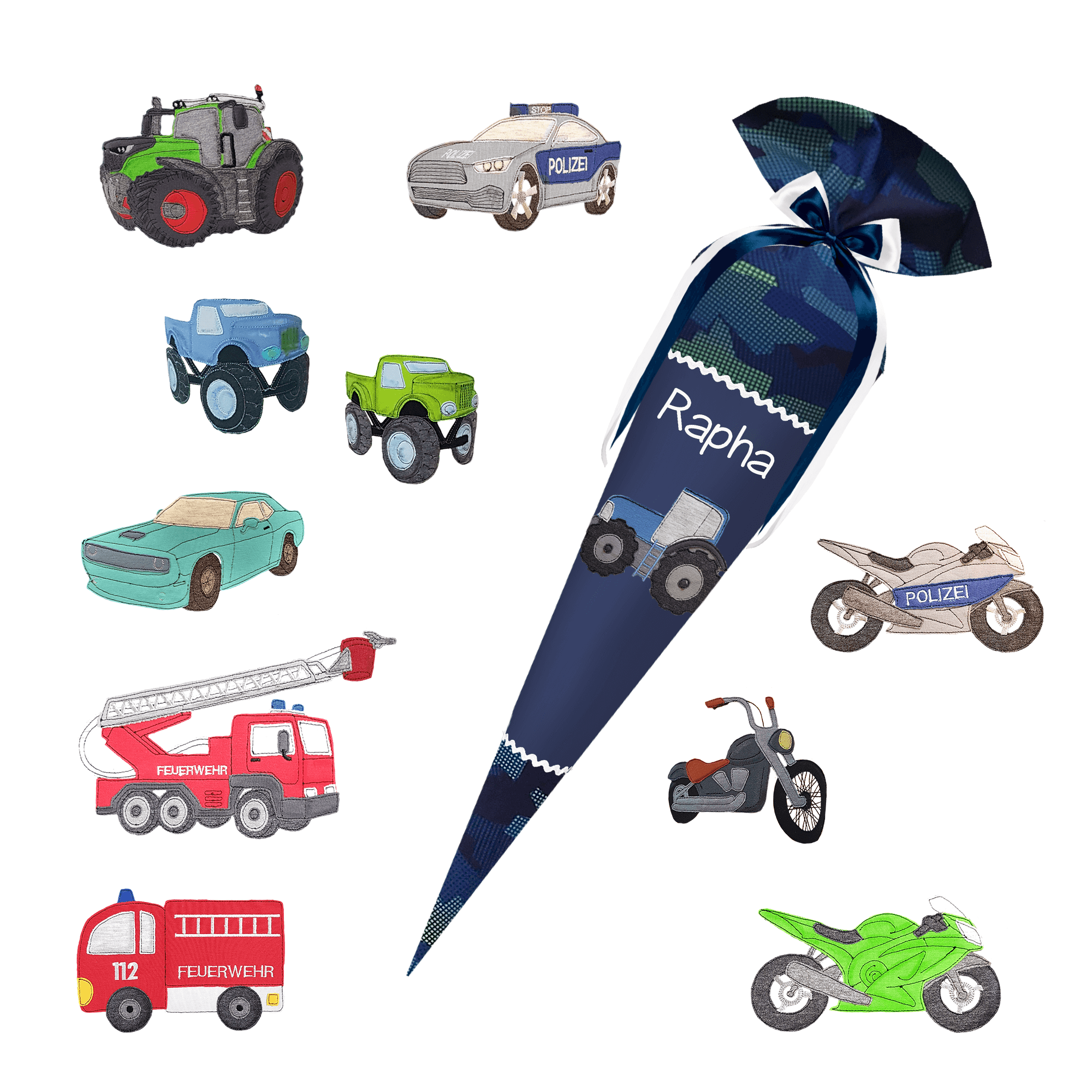 Schultüte passend zum Step by Step - Fire Engine Brandon - Jungs - Weltall, Astronaut, Rakete, Stern, Planet – Bild 6