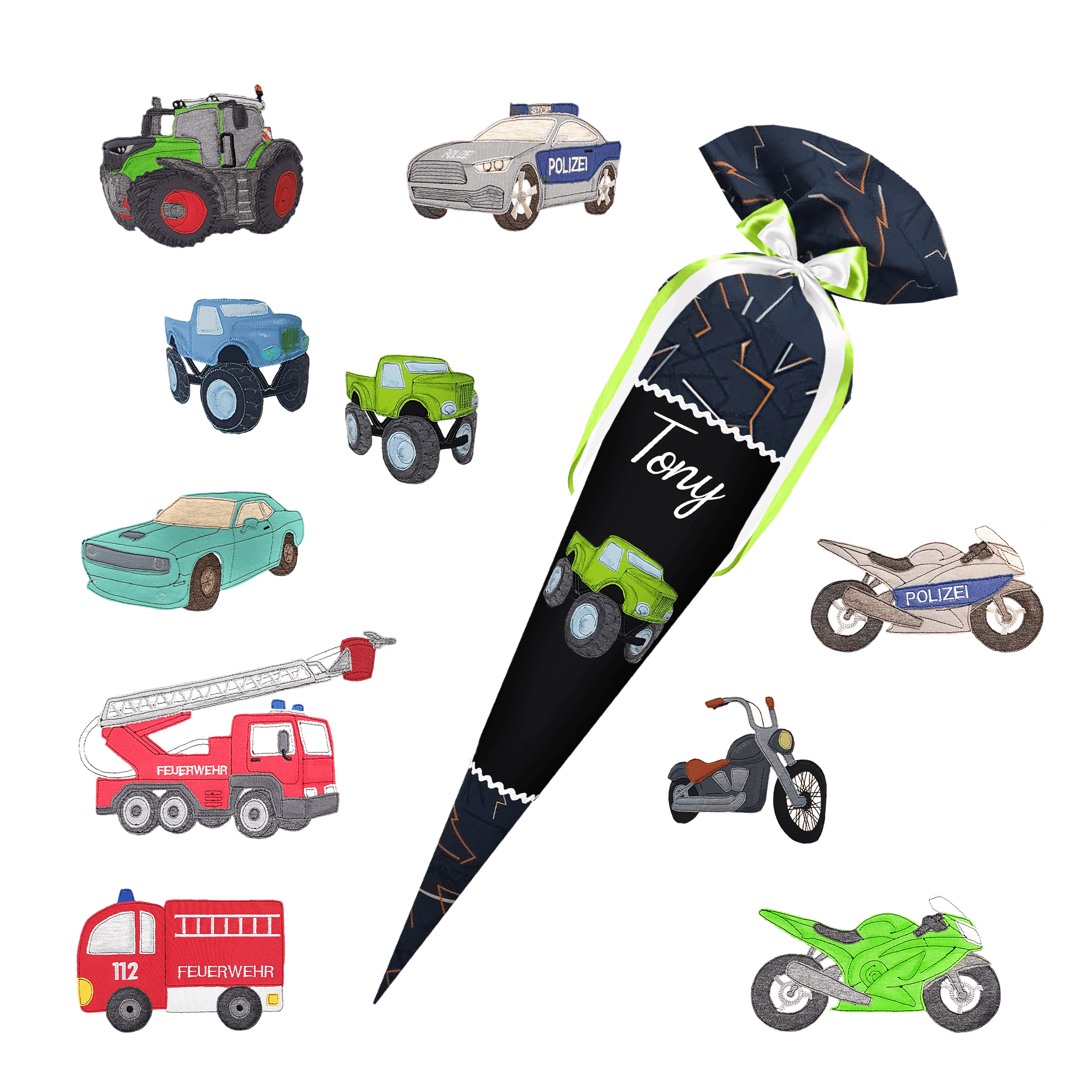 Schultüte passend zum Step by Step - Helicopter Sam - Drache - Feuerspuckend – Bild 11