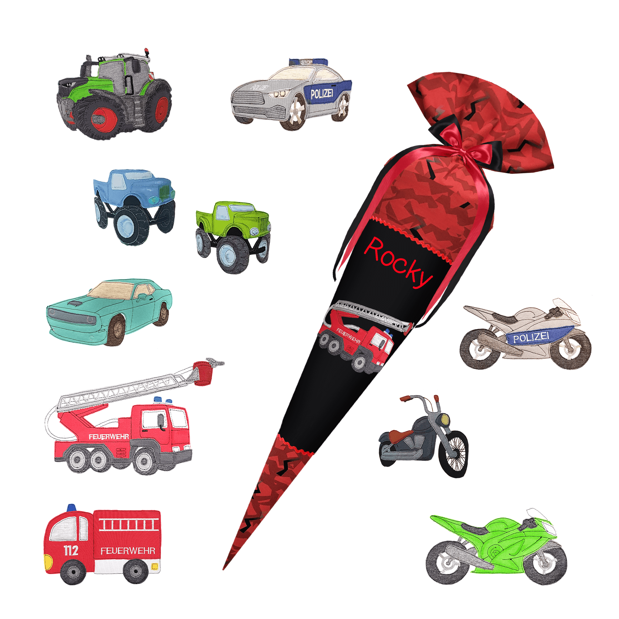 Schultüte passend zum Step by Step - Monster Truck Rocky - Drache - Feuerspuckend – Bild 5