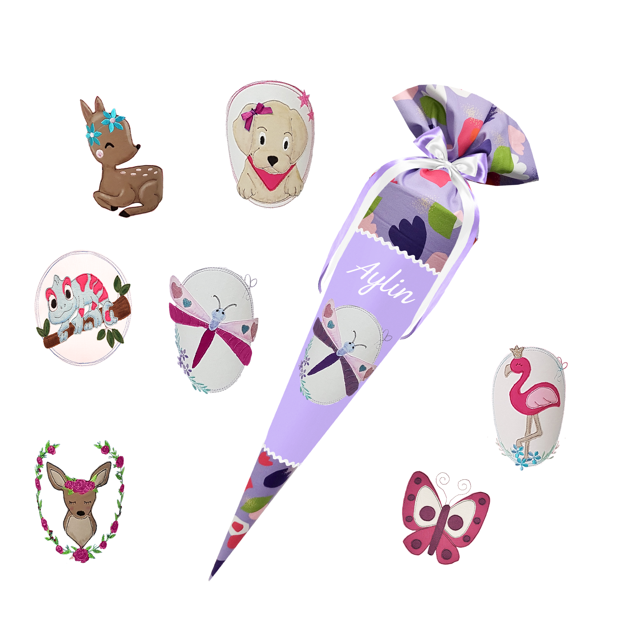 Schultüte passend zum Ergobag - Blütenzaubär - Unterwasser - Seepferdchen-Robben-Delfin-Schiff-Muschel – Bild 13