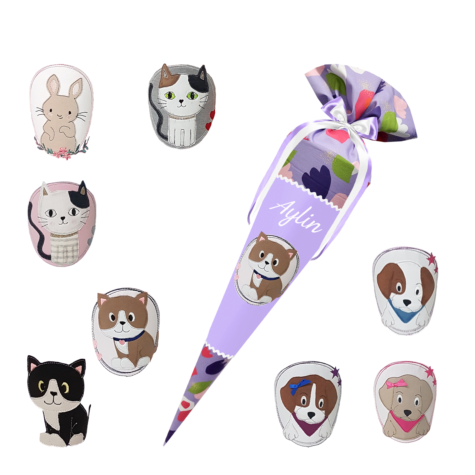 Schultüte passend zum Ergobag - Blütenzaubär - Unterwasser - Seepferdchen-Robben-Delfin-Schiff-Muschel – Bild 12