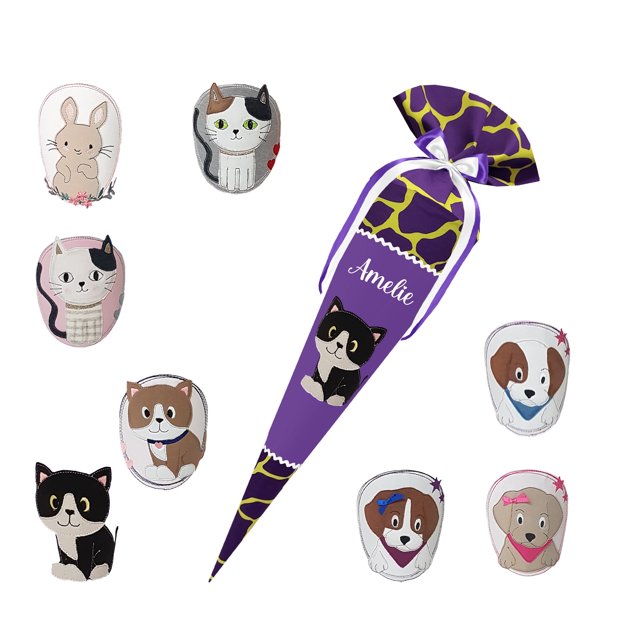 Schultüte passend zum Ergobag - Subärkraft- Unterwasser - Seepferdchen-Robben-Delfin-Schiff-Muschel – Bild 8