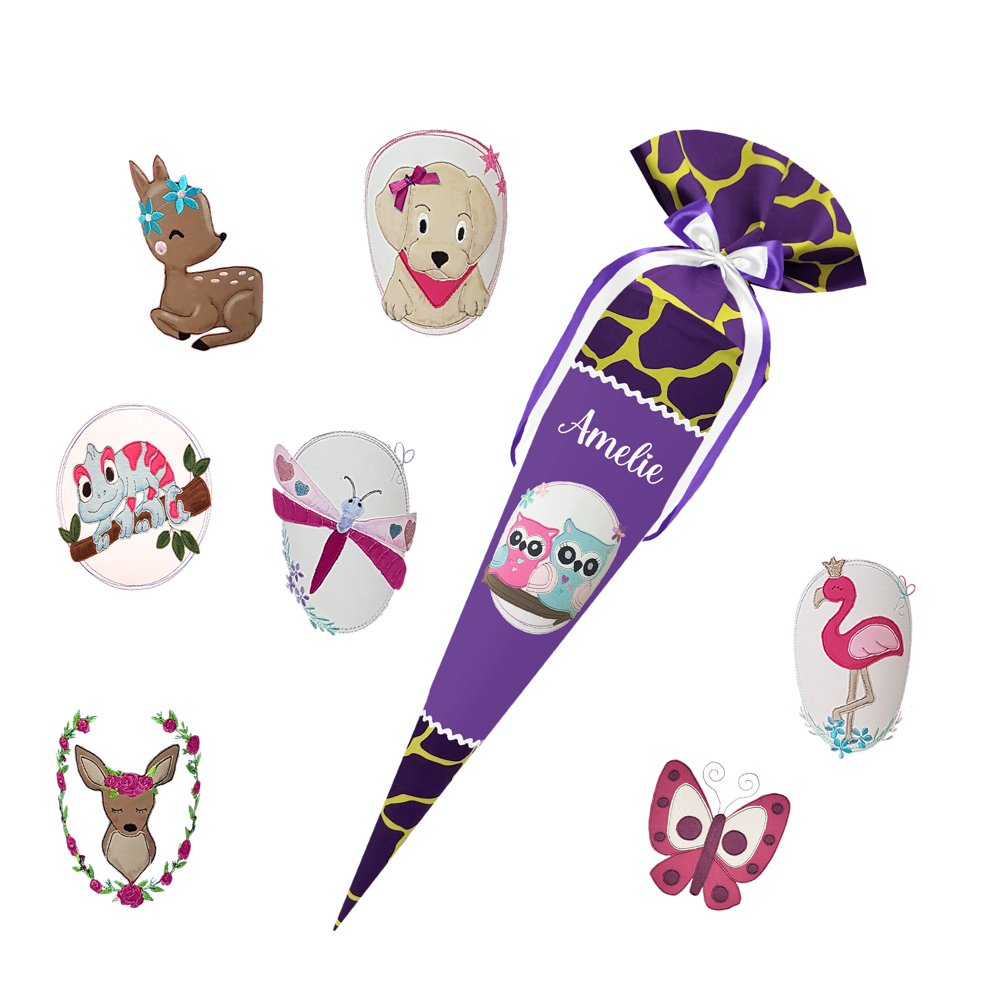 Schultüte passend zum Ergobag - Subärkraft- Unterwasser - Seepferdchen-Robben-Delfin-Schiff-Muschel – Bild 15