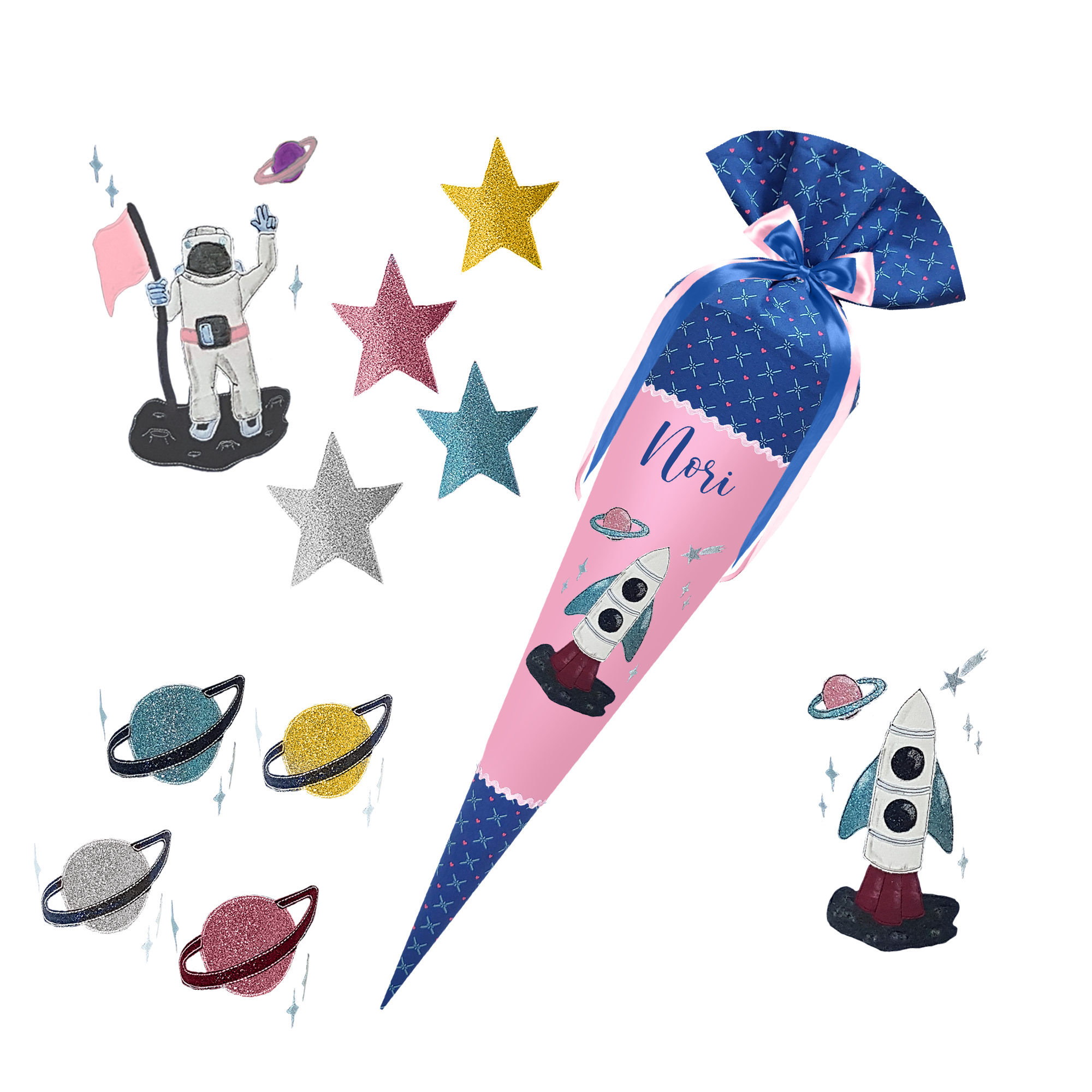 Schultüte passend zum School Mood - Mila - Unterwasser - Seepferdchen-Robben-Delfin-Schiff-Muschel – Bild 11