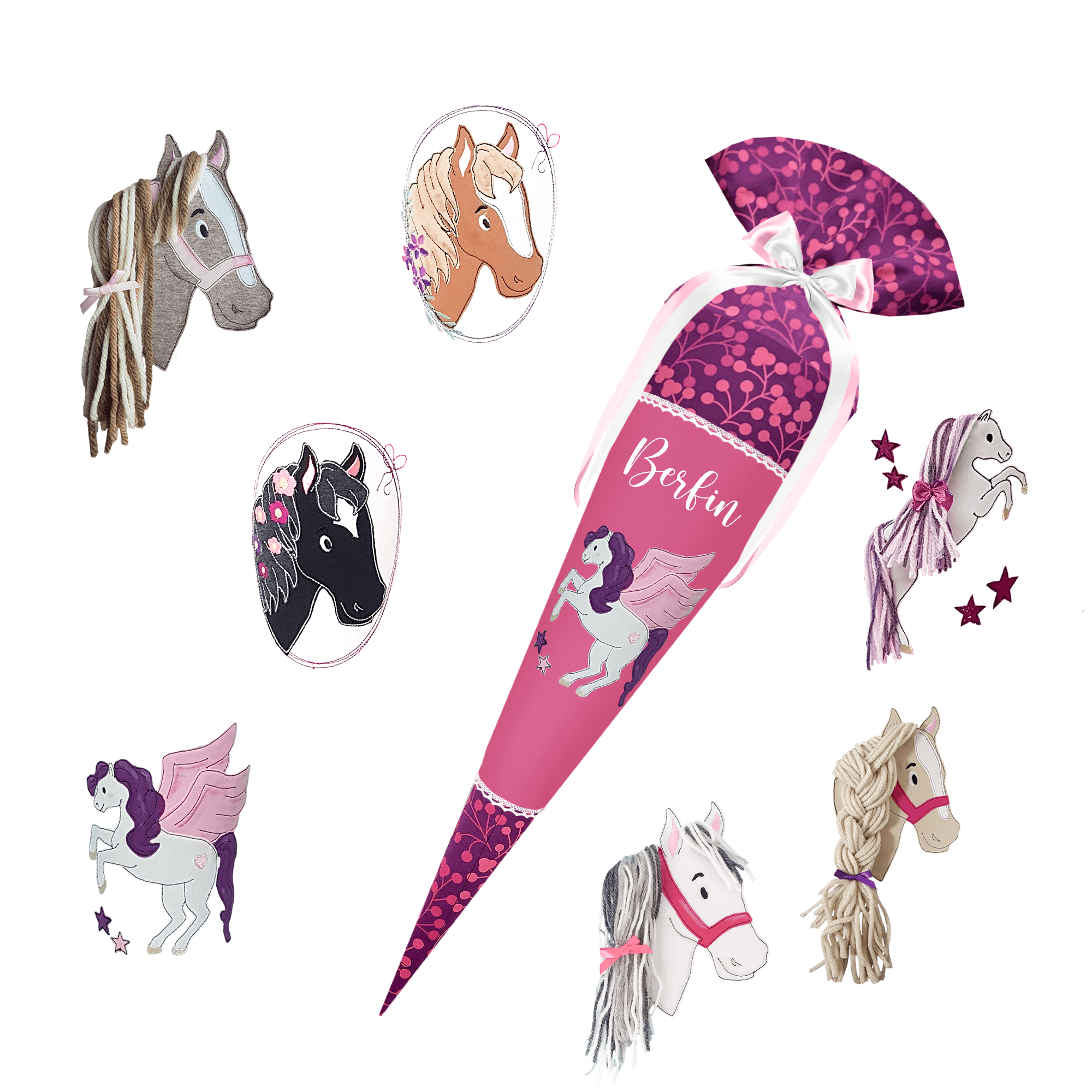 Schultüte passend zum Step by Step - Butterfly Night Ina – Pferd 3D Mähne,Wollmähne_Pegasus