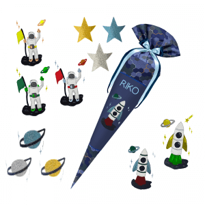 Schultüte passend zum Step by Step - Lava Dragon - Jungs - Weltall, Astronaut, Rakete, Stern, Planet