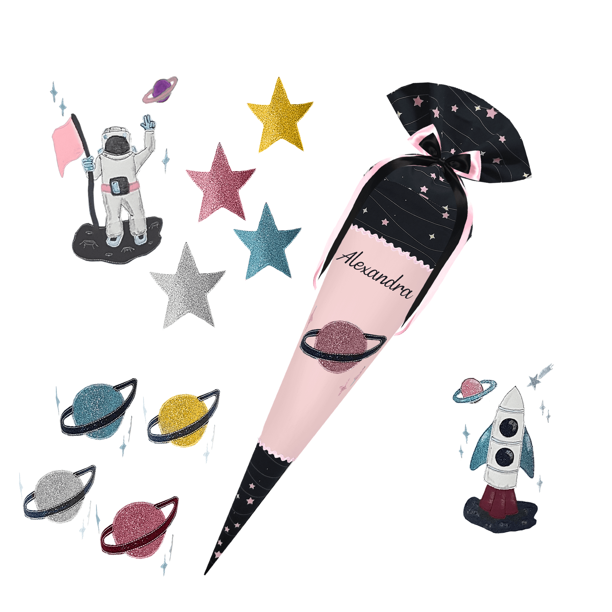 Schultüte passend zum School Mood - Ella – Dino -Triceratops - T-Rex - Langhalsdino – Bild 9