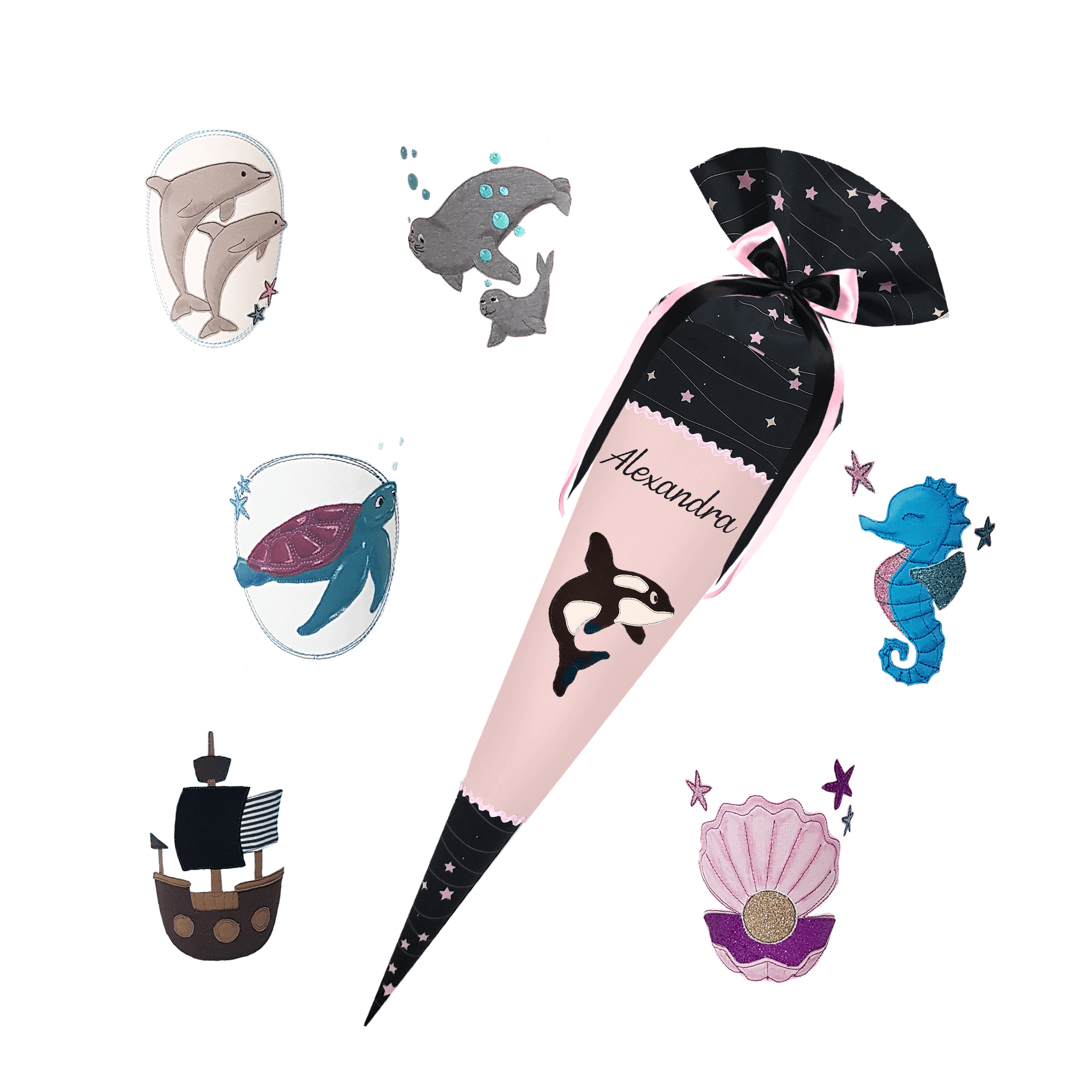 Schultüte passend zum School Mood - Ella – Dino -Triceratops - T-Rex - Langhalsdino – Bild 8