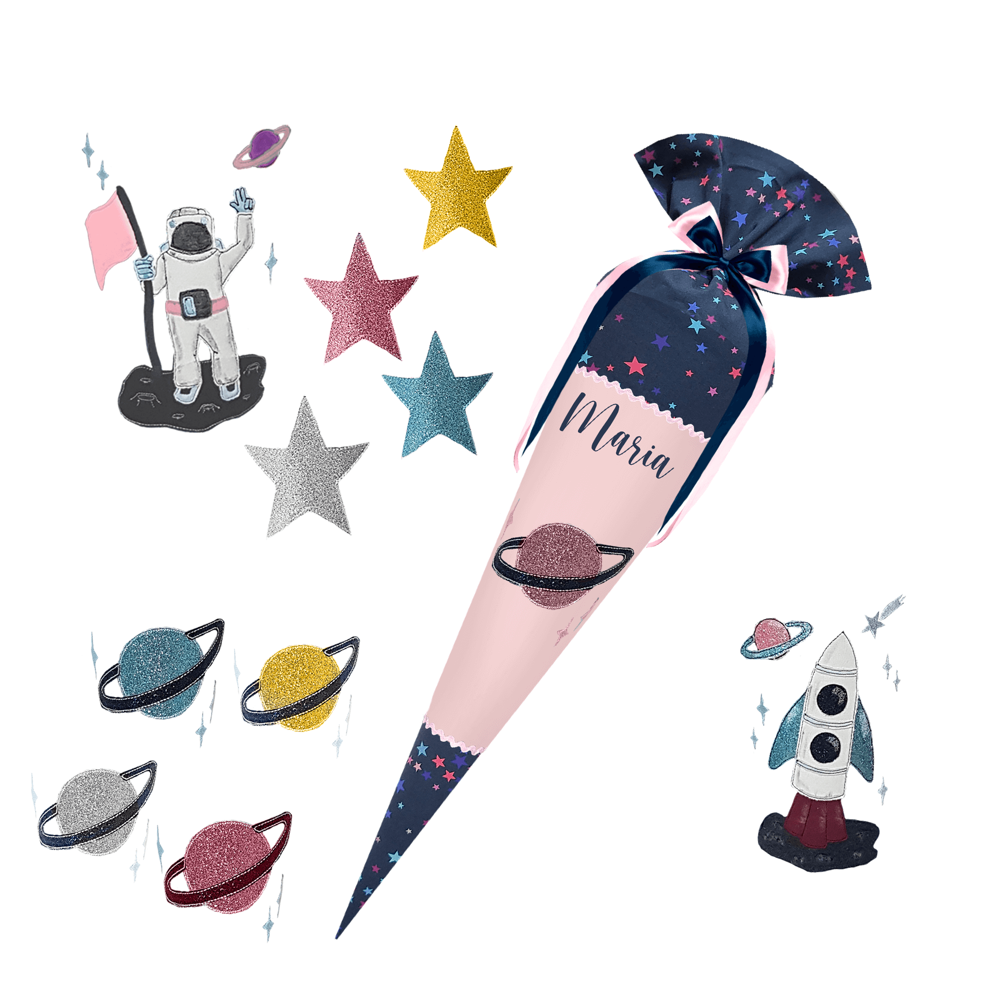 Schultüte passend zum School Mood - Leni – Einhorn 3D Mähne, Wollmähne, Pegasus – Bild 8