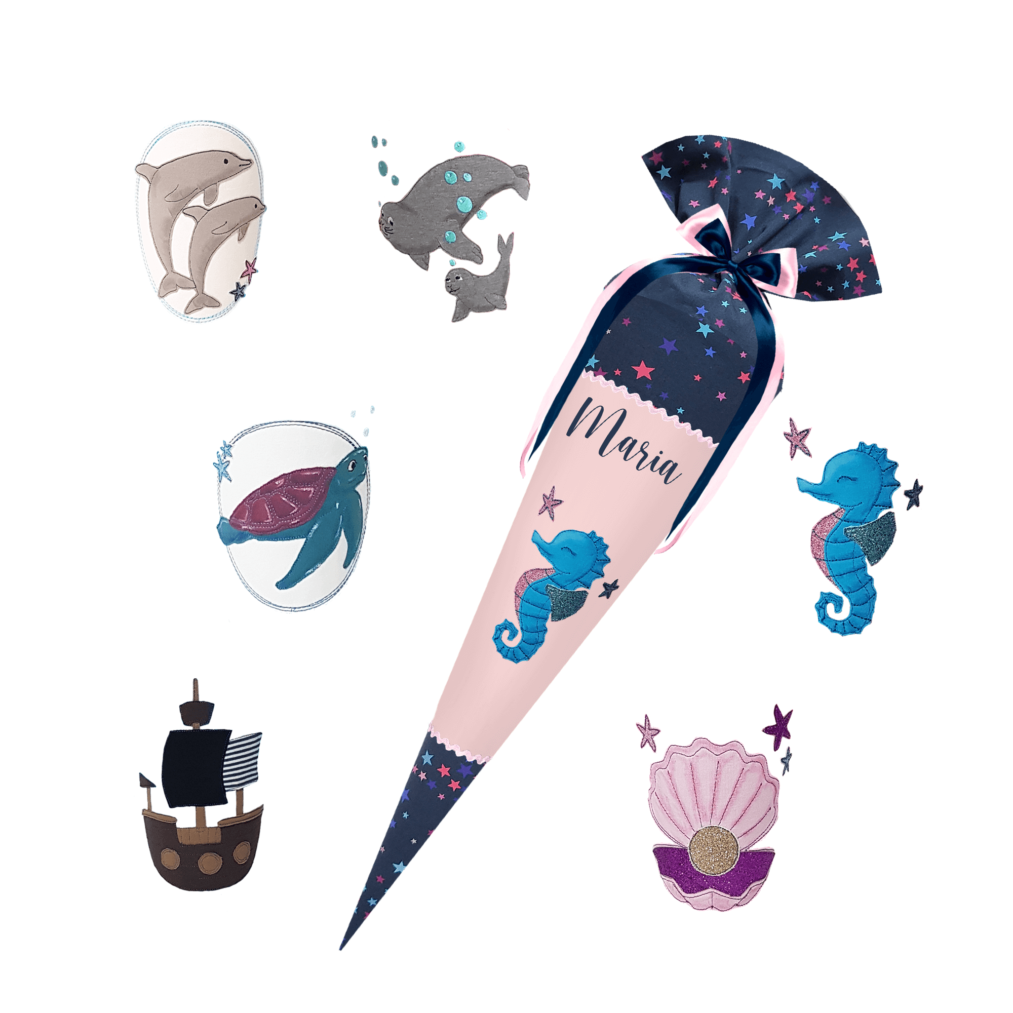 Schultüte passend zum School Mood - Leni – Einhorn 3D Mähne, Wollmähne, Pegasus – Bild 7