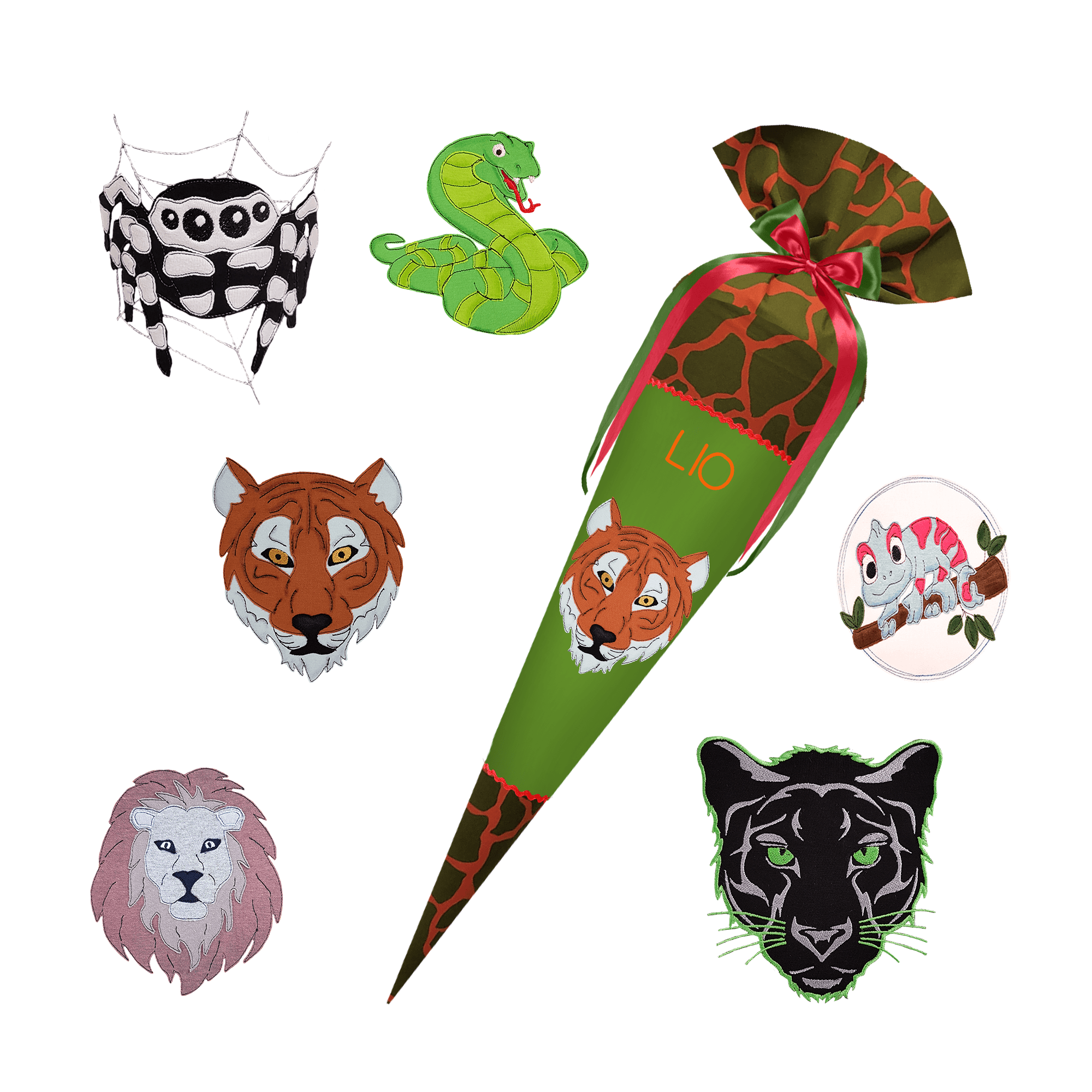 Schultüte passend zum Ergobag - Feuerspeibär - Dino -Triceratops - T-Rex - Langhalsdino – Bild 8