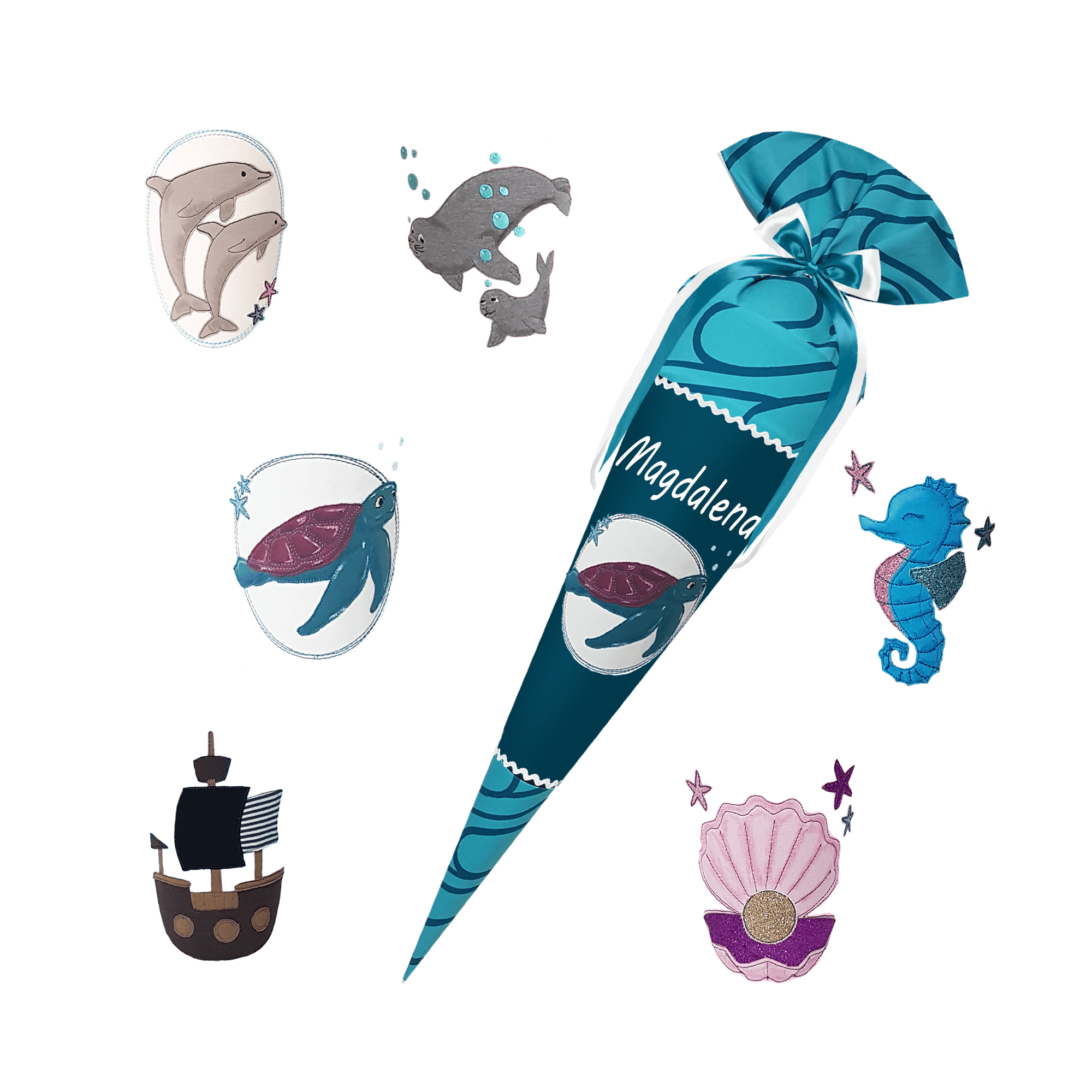 Schultüte passend zum StepbyStep- Happy Turtle – Einhorn 3D Mähne,Wollmähne_Pegasus – Bild 6