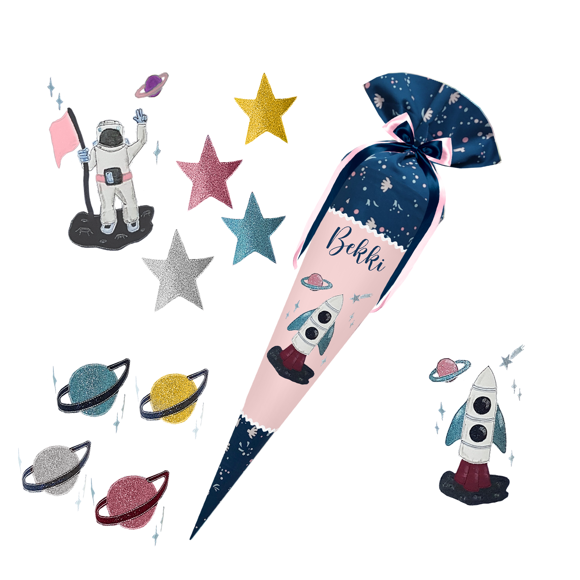 Schultüte passend zum StepbyStep- Wild Horse Ronja - Unterwasser - Seepferdchen-Robben-Delfin-Schiff-Muschel – Bild 5