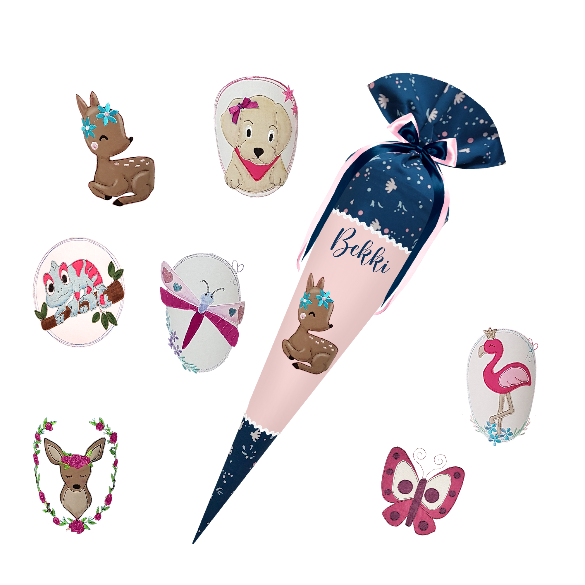 Schultüte passend zum StepbyStep- Wild Horse Ronja - Unterwasser - Seepferdchen-Robben-Delfin-Schiff-Muschel – Bild 4