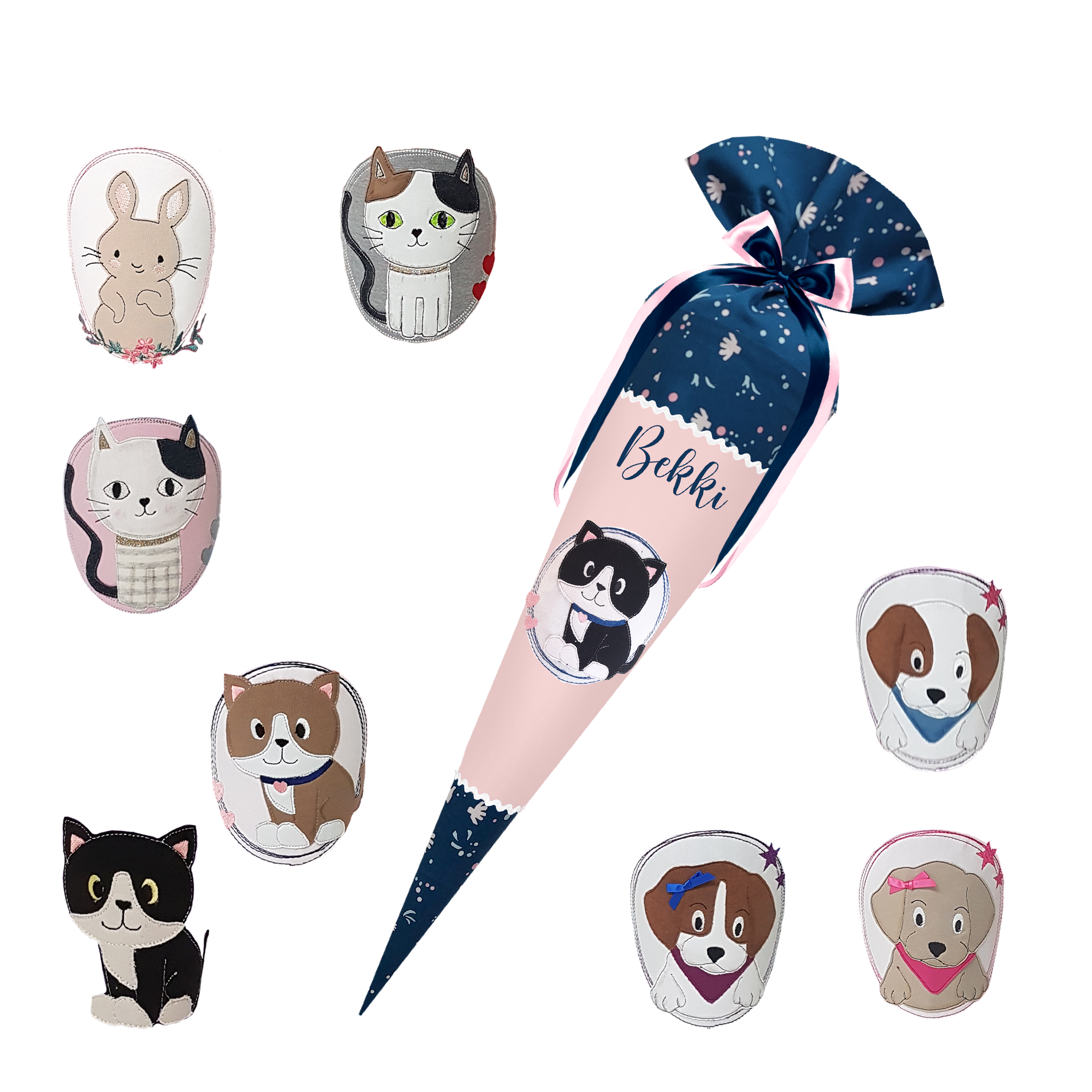 Schultüte passend zum StepbyStep- Wild Horse Ronja - Unterwasser - Seepferdchen-Robben-Delfin-Schiff-Muschel – Bild 3