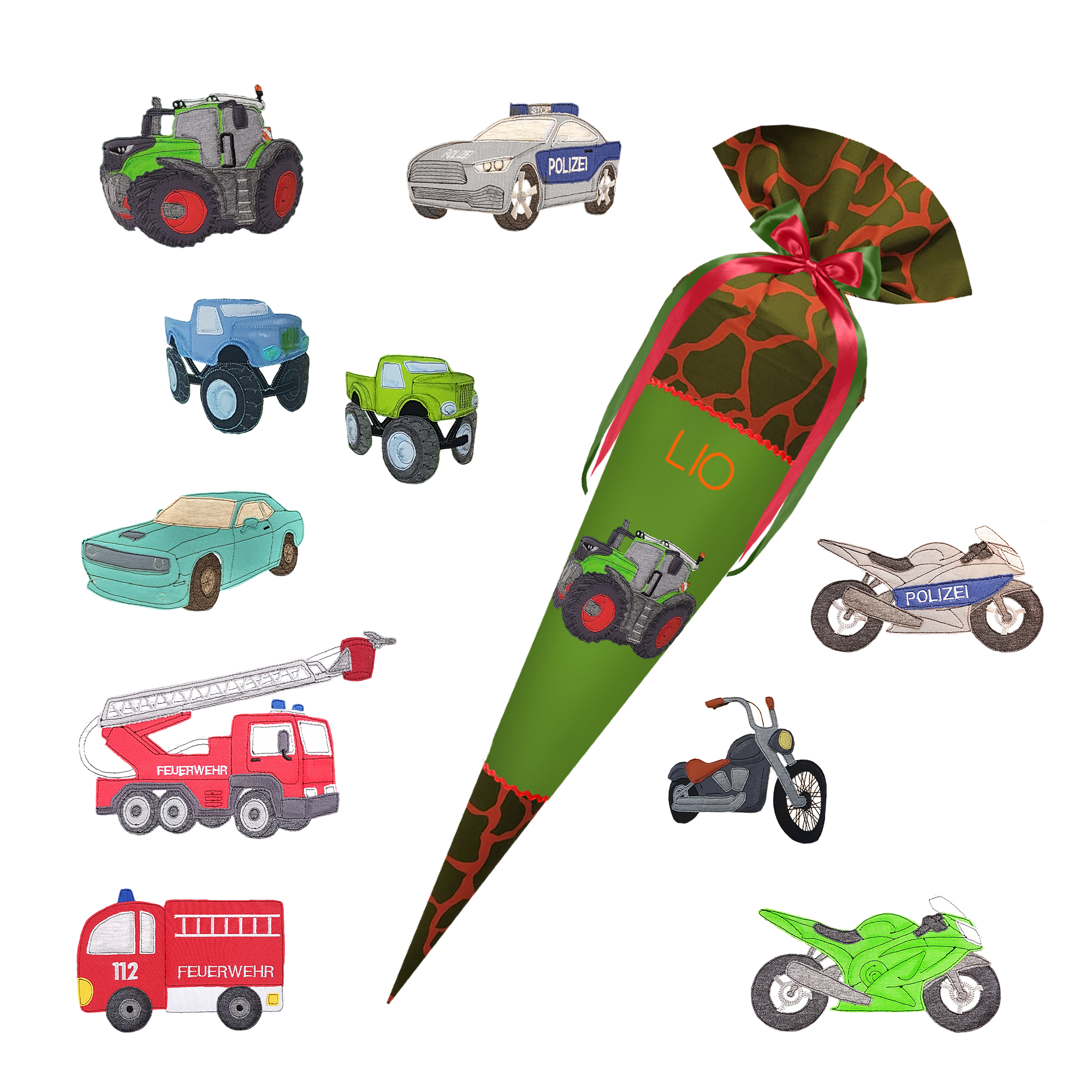 Schultüte passend zum Ergobag - Feuerspeibär - Ninja – Bild 13