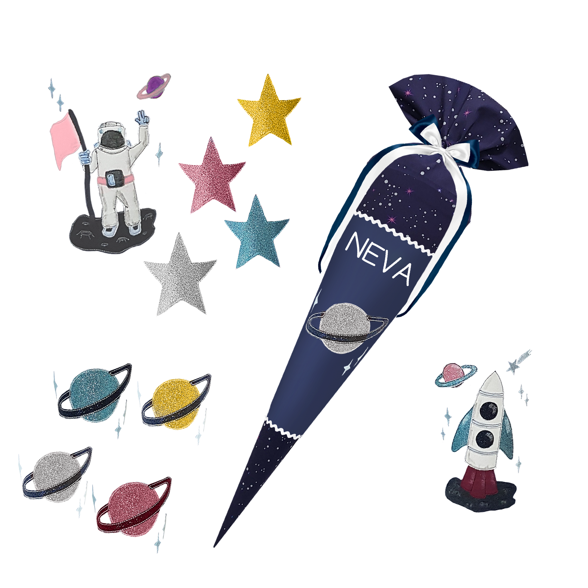 Schultüte passend zum StepbyStep- Star Seahorse Zoe - Schwan_Libelle_Flamingo_Reh etc. – Bild 7