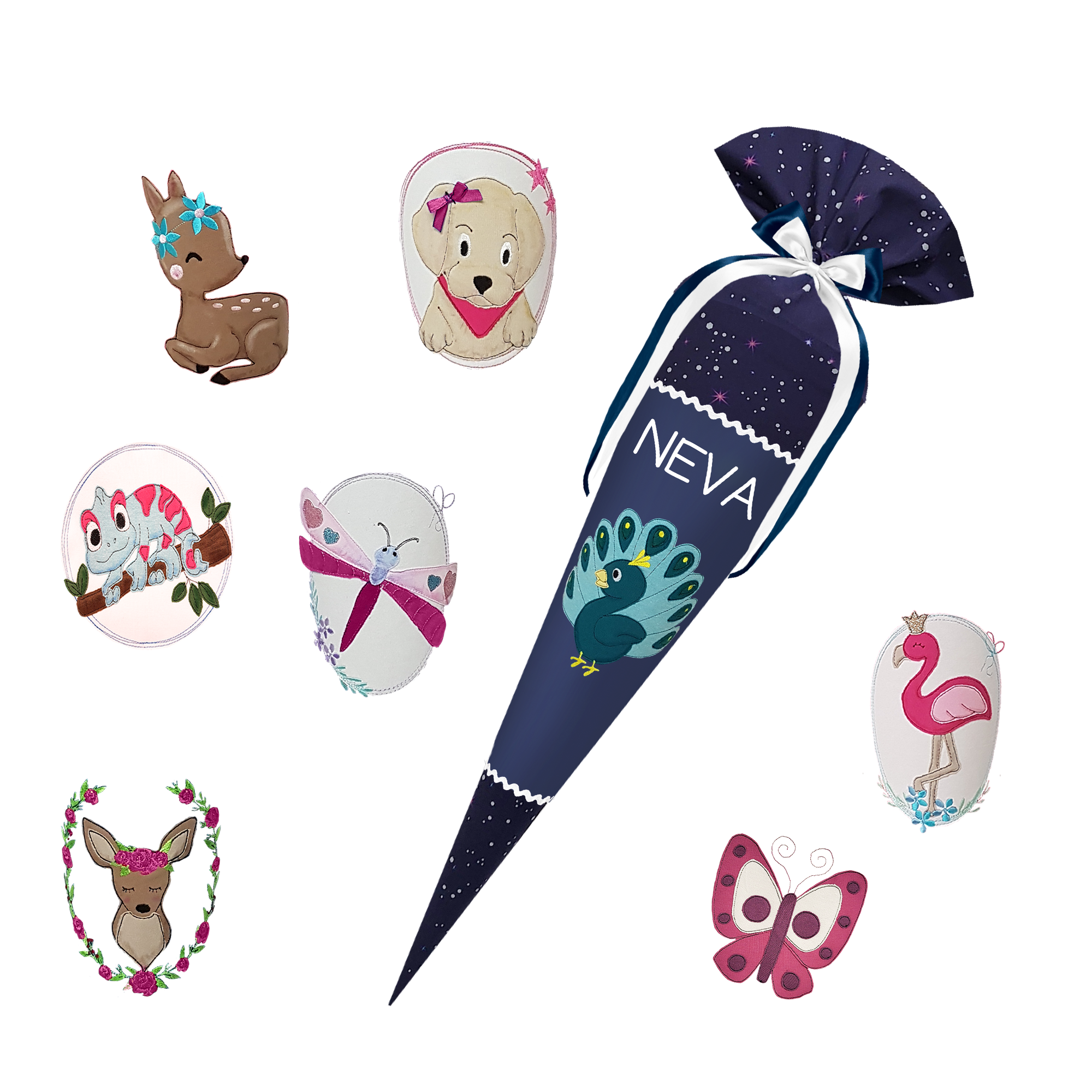 Schultüte passend zum StepbyStep- Star Seahorse Zoe - Schwan_Libelle_Flamingo_Reh etc.