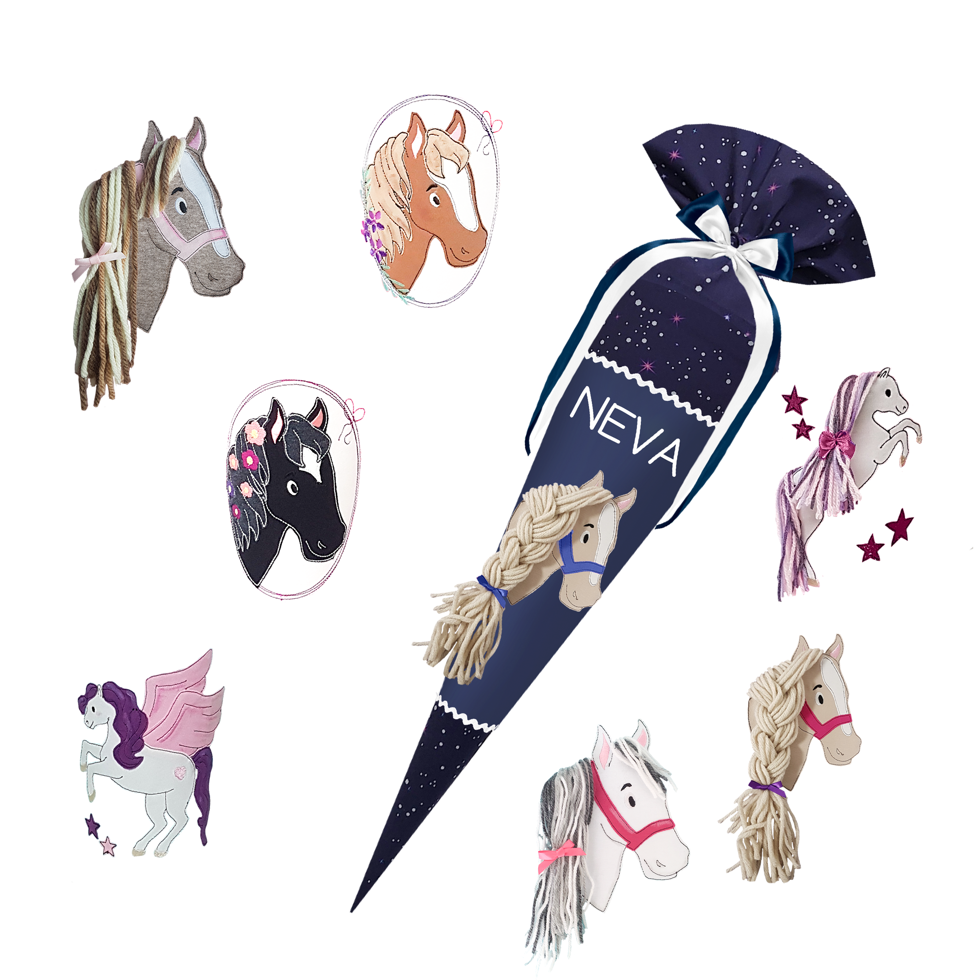 Schultüte passend zum StepbyStep- Star Seahorse Zoe - Schwan_Libelle_Flamingo_Reh etc. – Bild 9