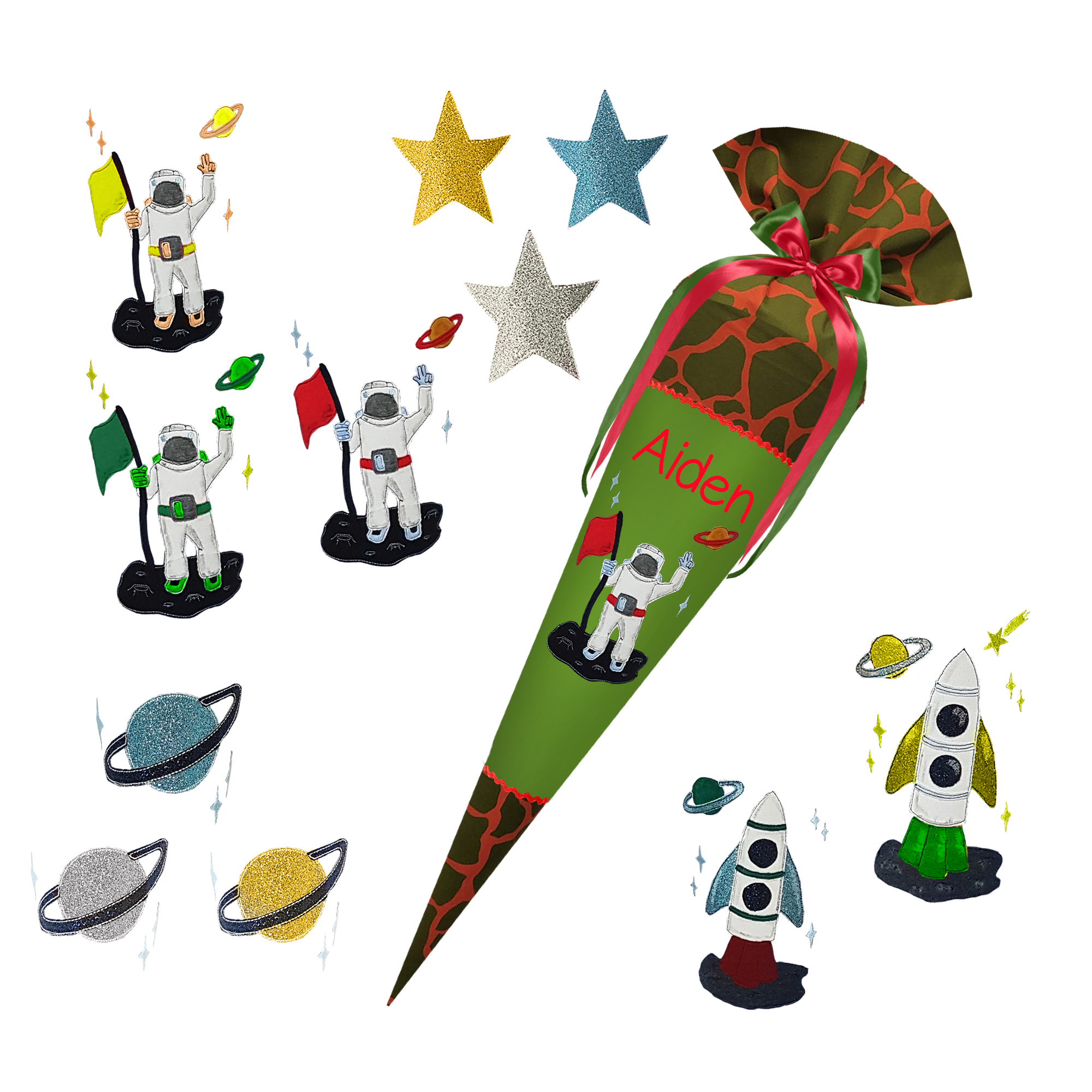 Schultüte passend zum Ergobag - Feuerspeibär - Ninja – Bild 15