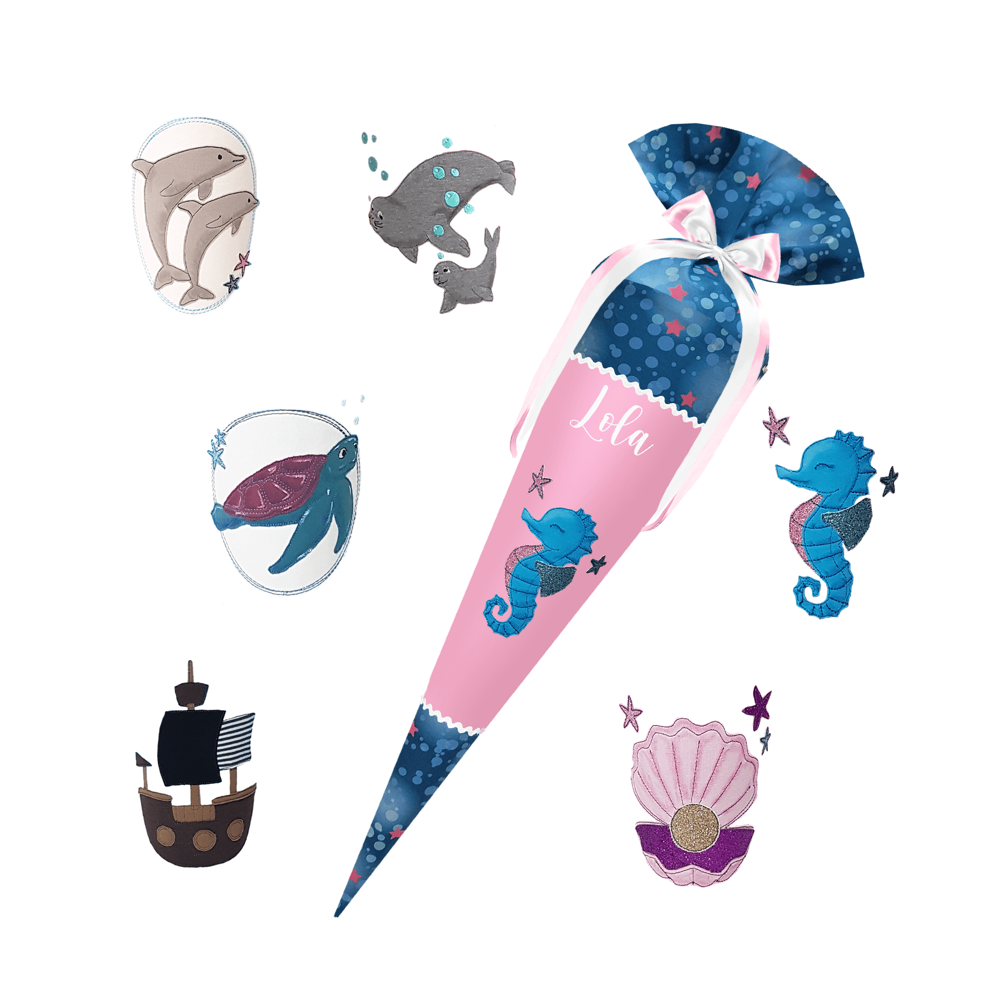 Schultüte passend zum StepbyStep- Mermaid Lola – Pferd 3D Mähne,Wollmähne_Pegasus – Bild 5