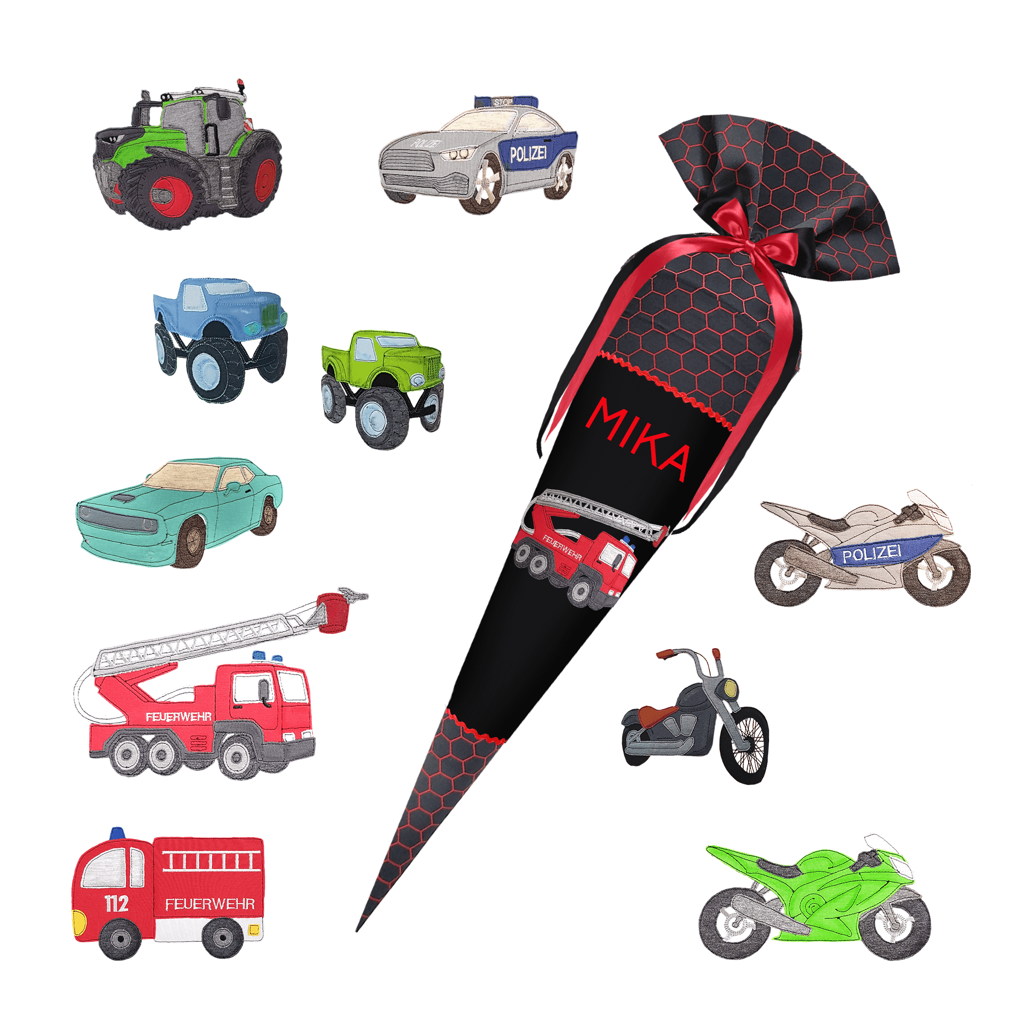 Schultüte passend zum School Mood - Mika - Fußball, Fussball, Fussballer, Netz, Jungs – Bild 15