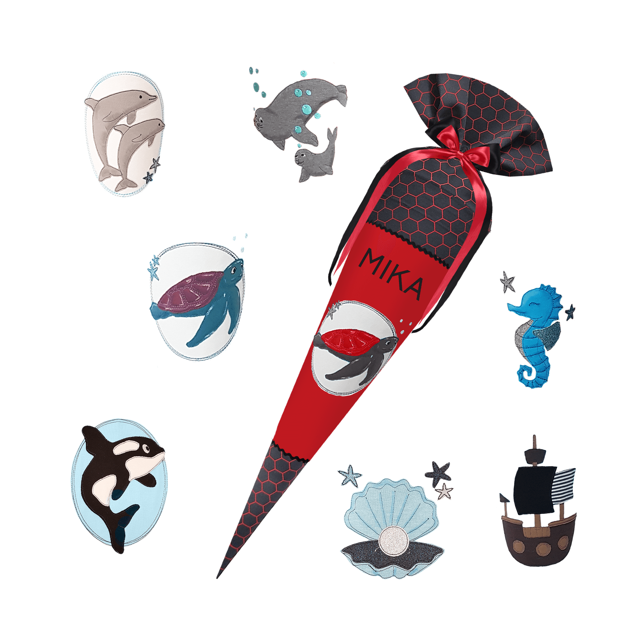 Schultüte passend zum School Mood - Mika - Fußball, Fussball, Fussballer, Netz, Jungs – Bild 11