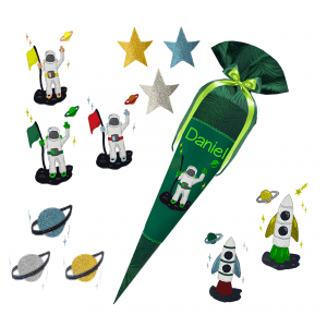 Schultüte passend zum School Mood - Daniel - Jungs - Weltall, Astronaut, Rakete, Stern, Planet